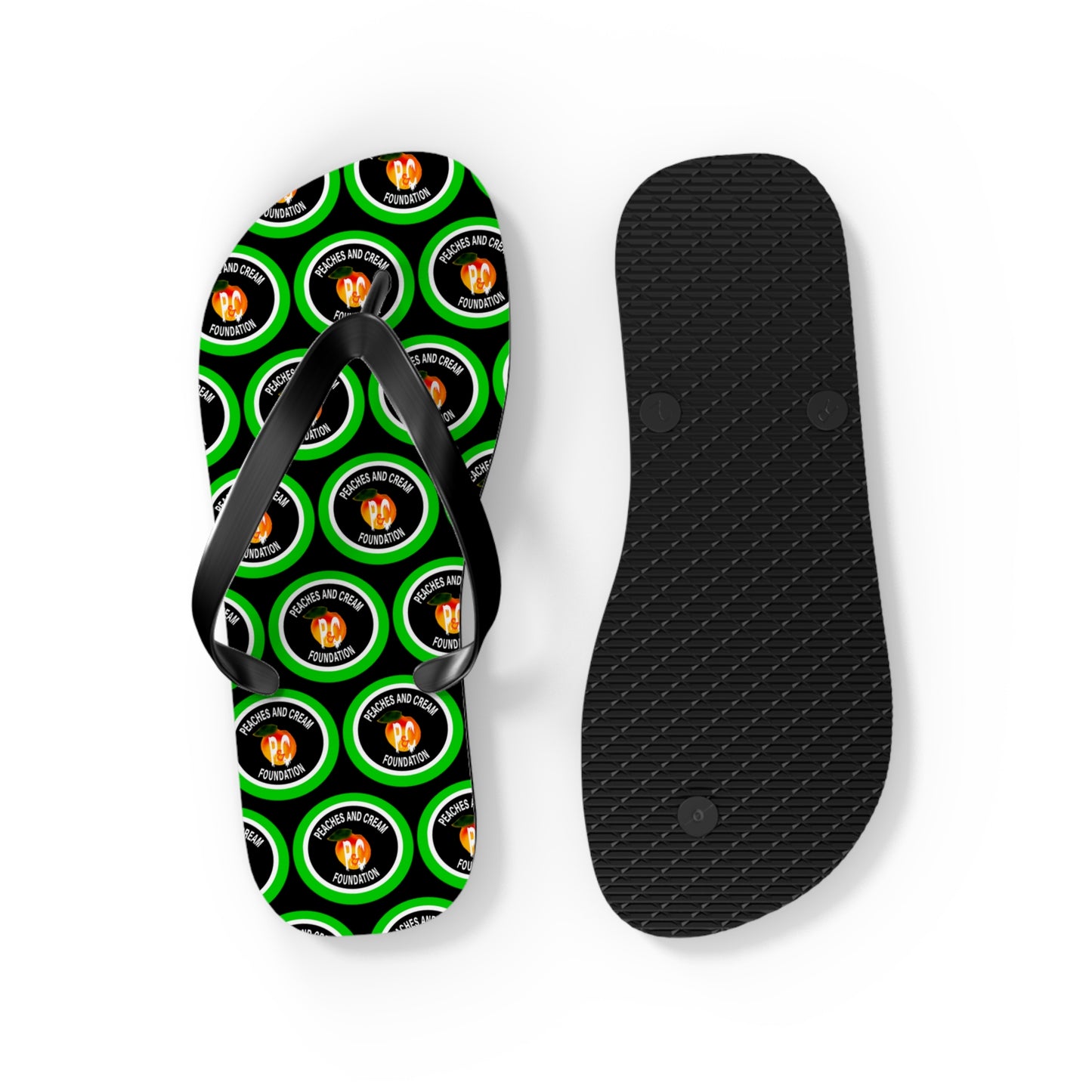PNCF Green Outline Logo Flip Flops