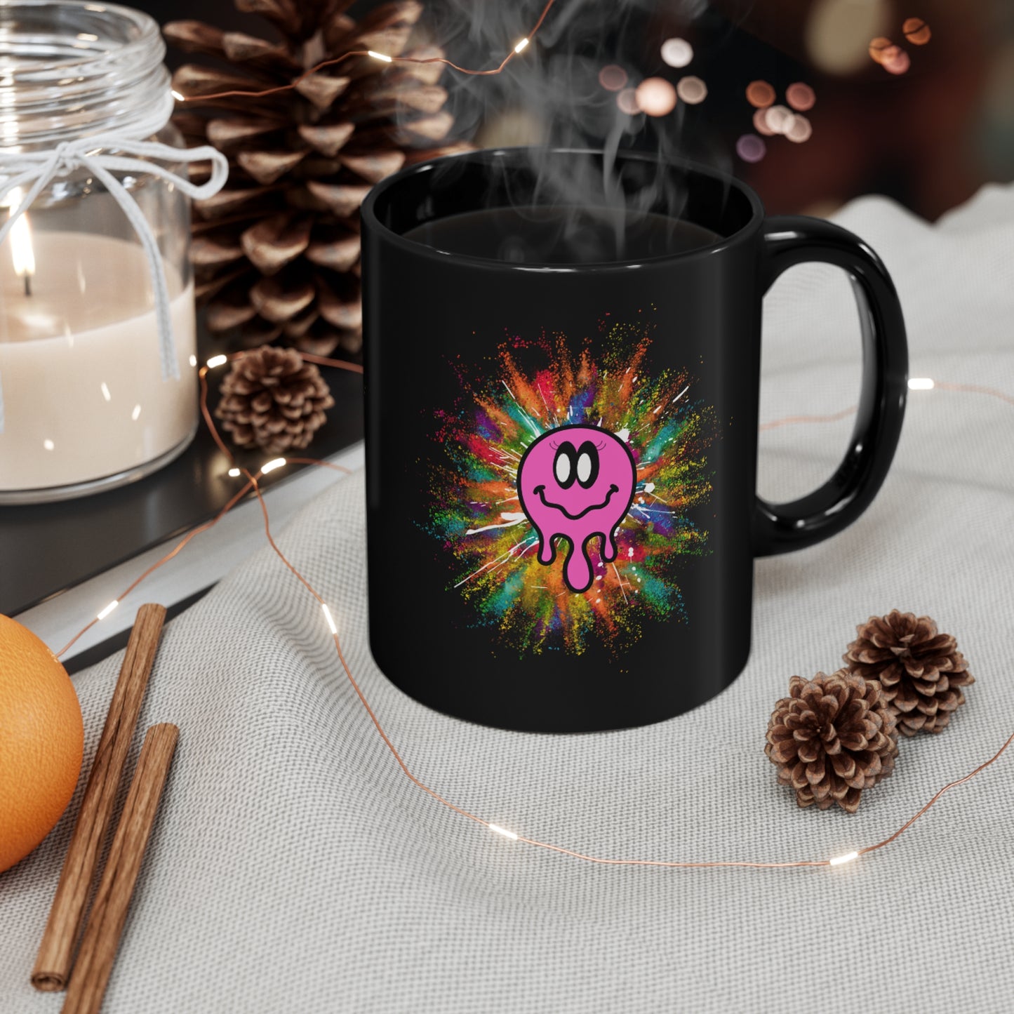 Splash Colors 11oz Black Mug