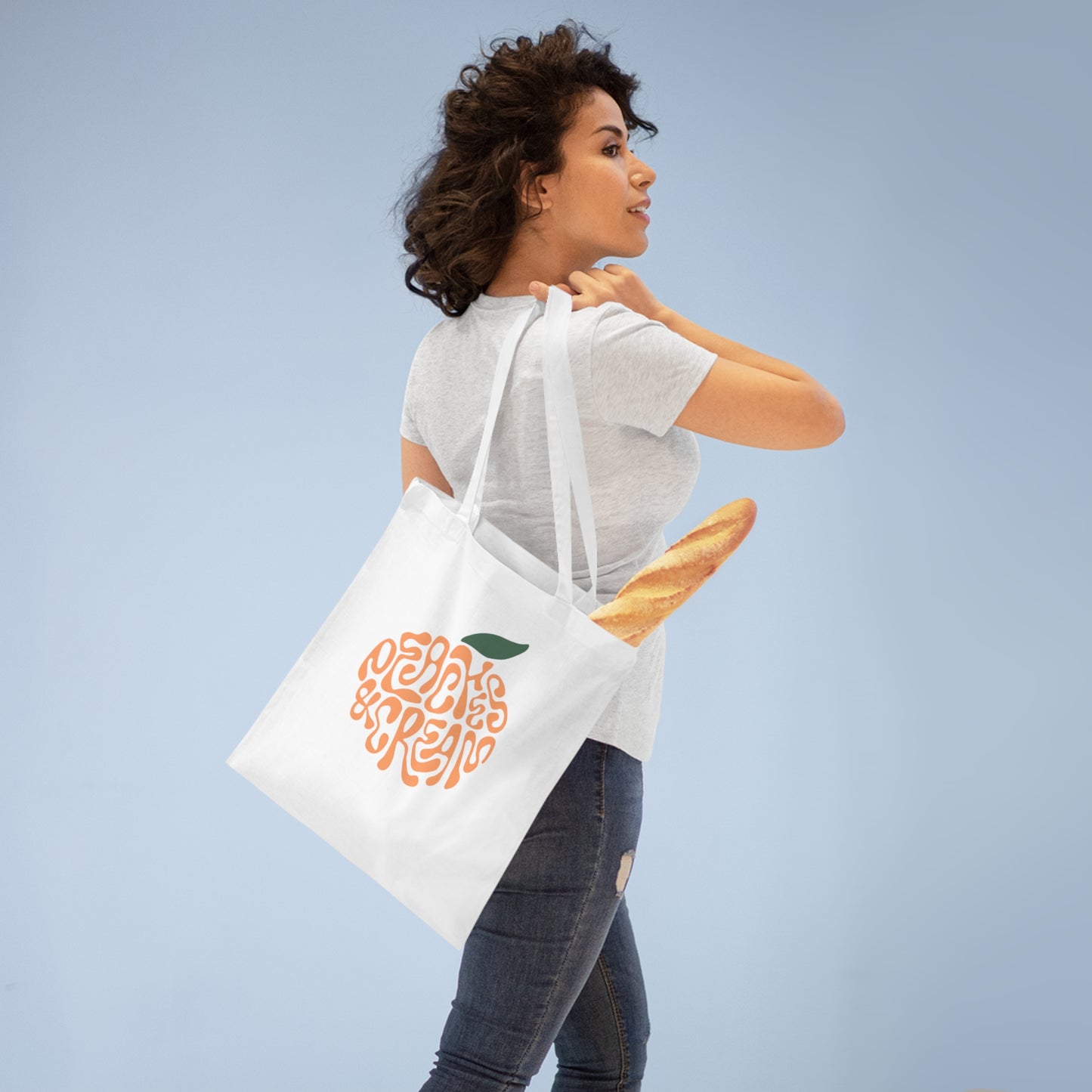 Liquid Fun Peaches and Cream Tote Bag