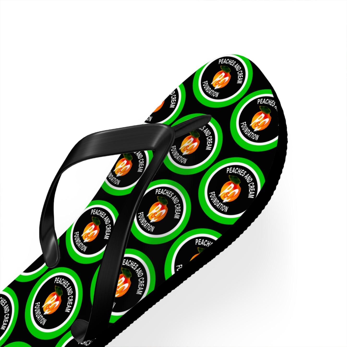 PNCF Green Outline Logo Flip Flops