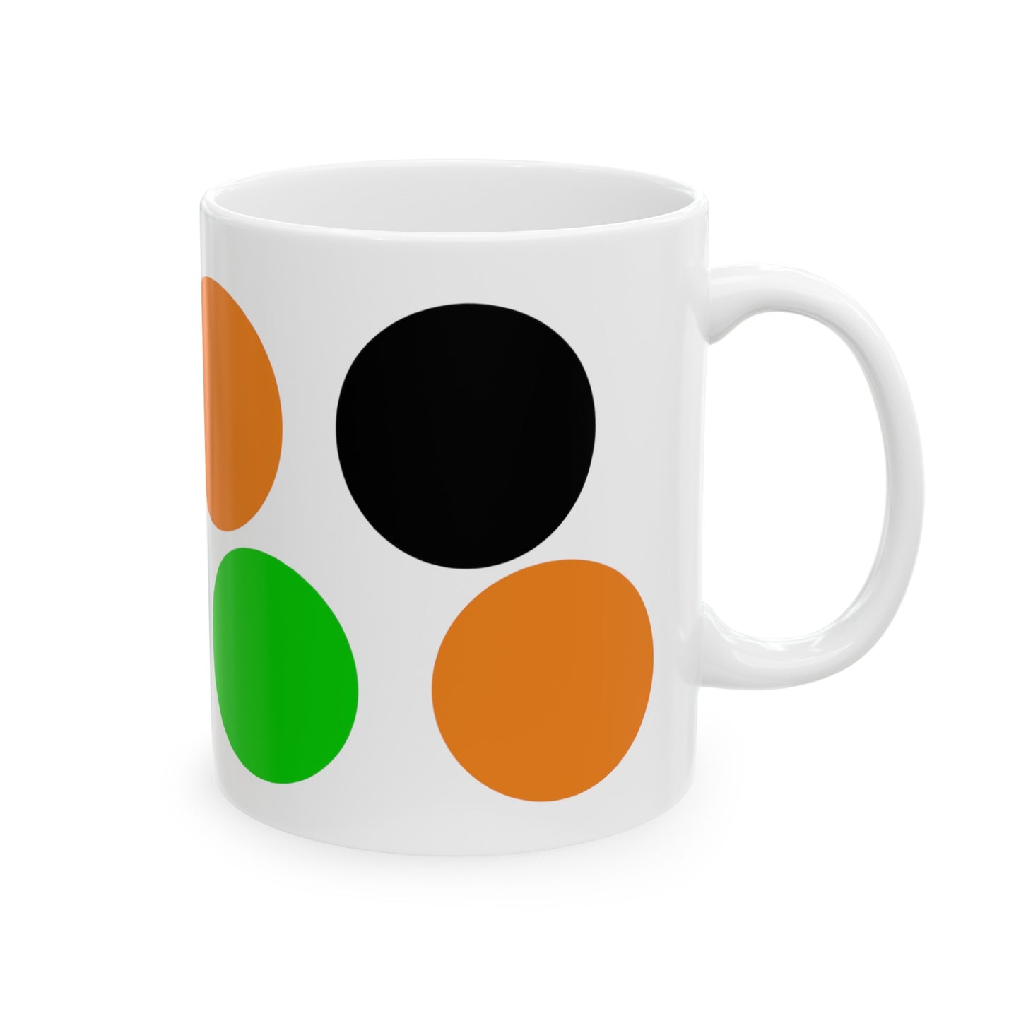 Muti- Color Dots Ceramic Mug 11oz