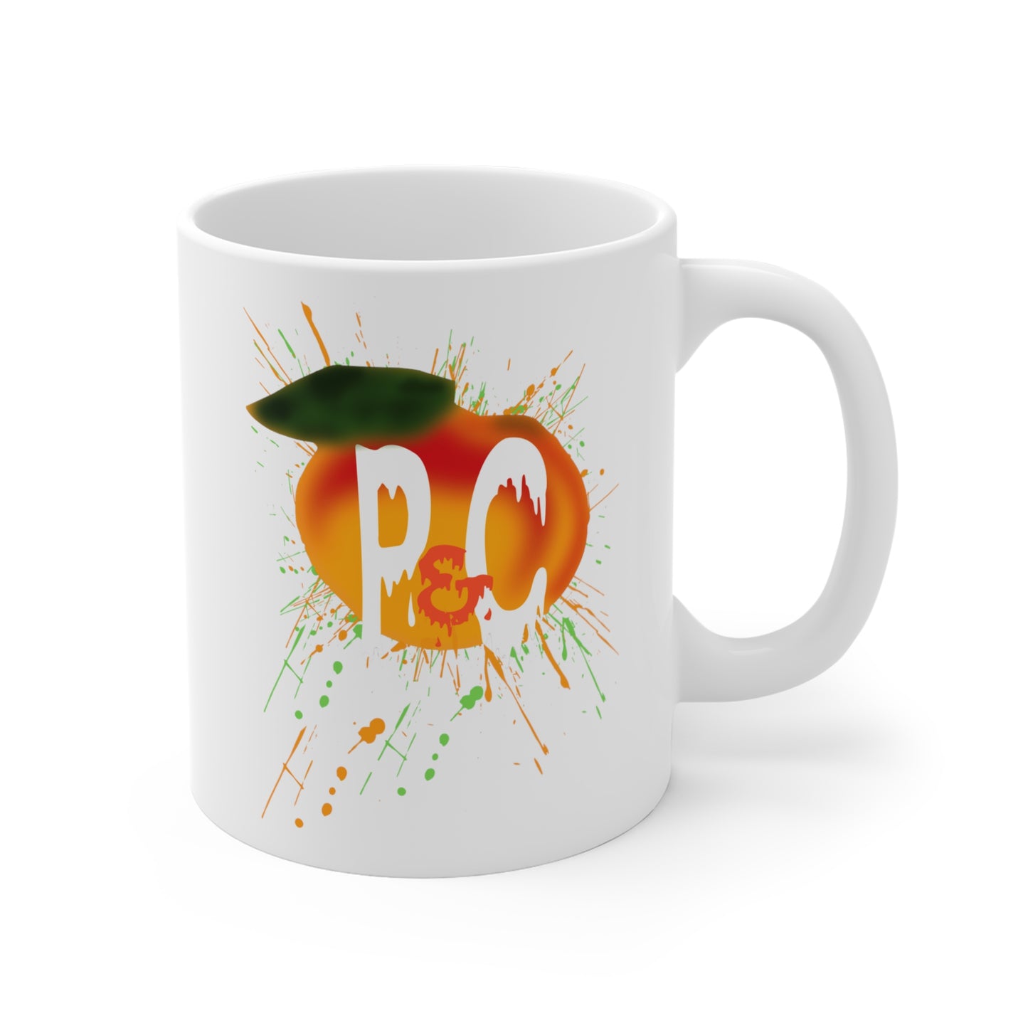 P & C White Ceramic Mug 11oz
