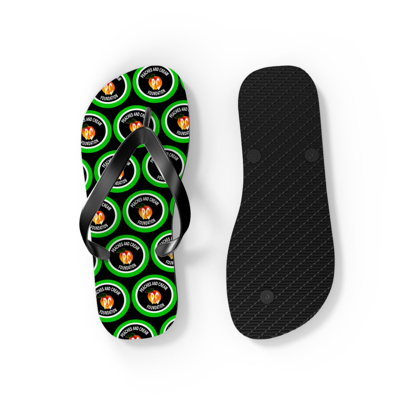 PNCF Green Outline Logo Flip Flops