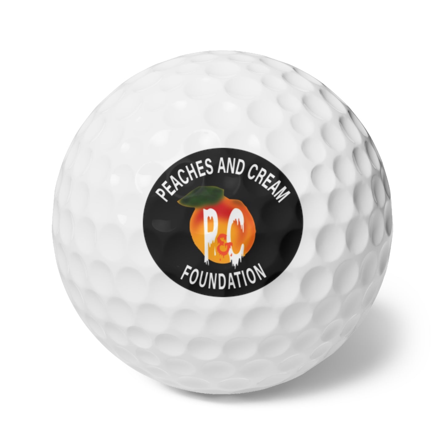 Green and White Outline Logo Golf Balls, 6pcs