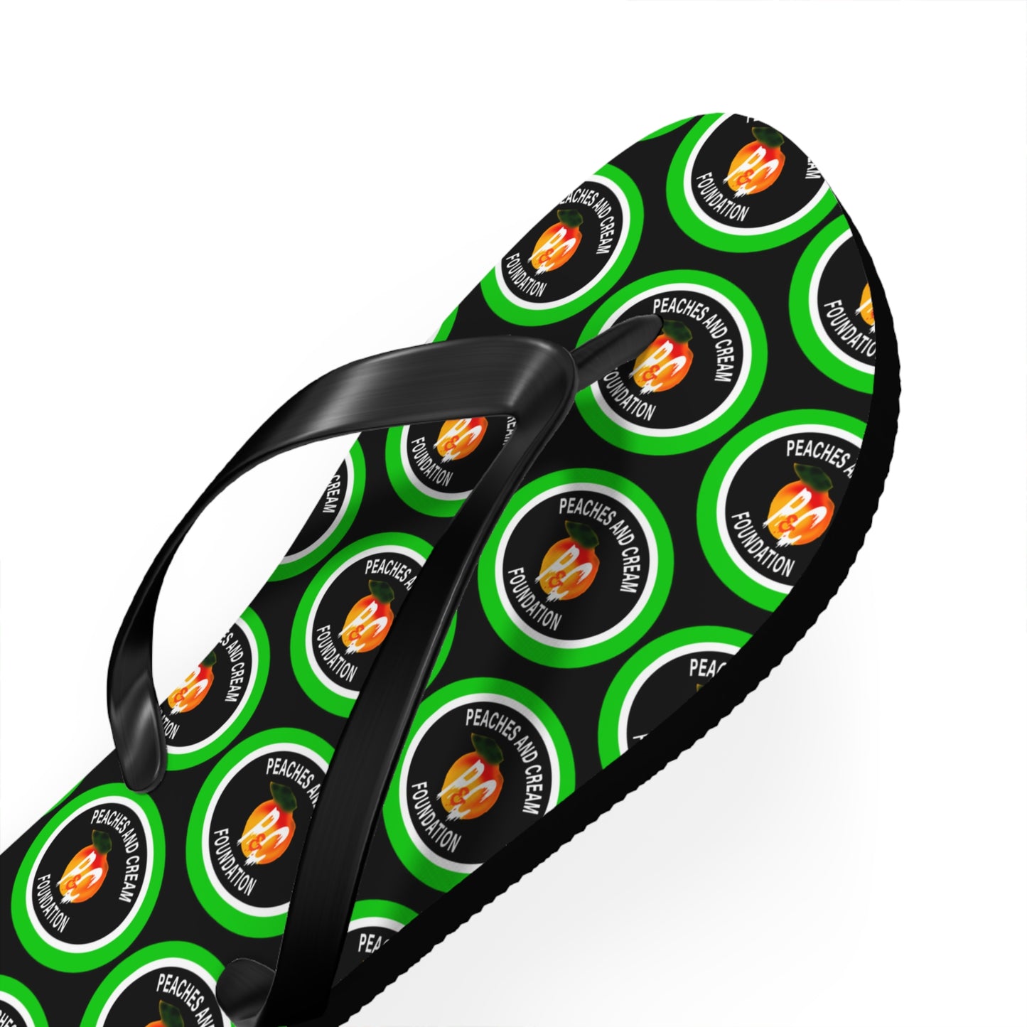 PNCF Green Outline Logo Flip Flops
