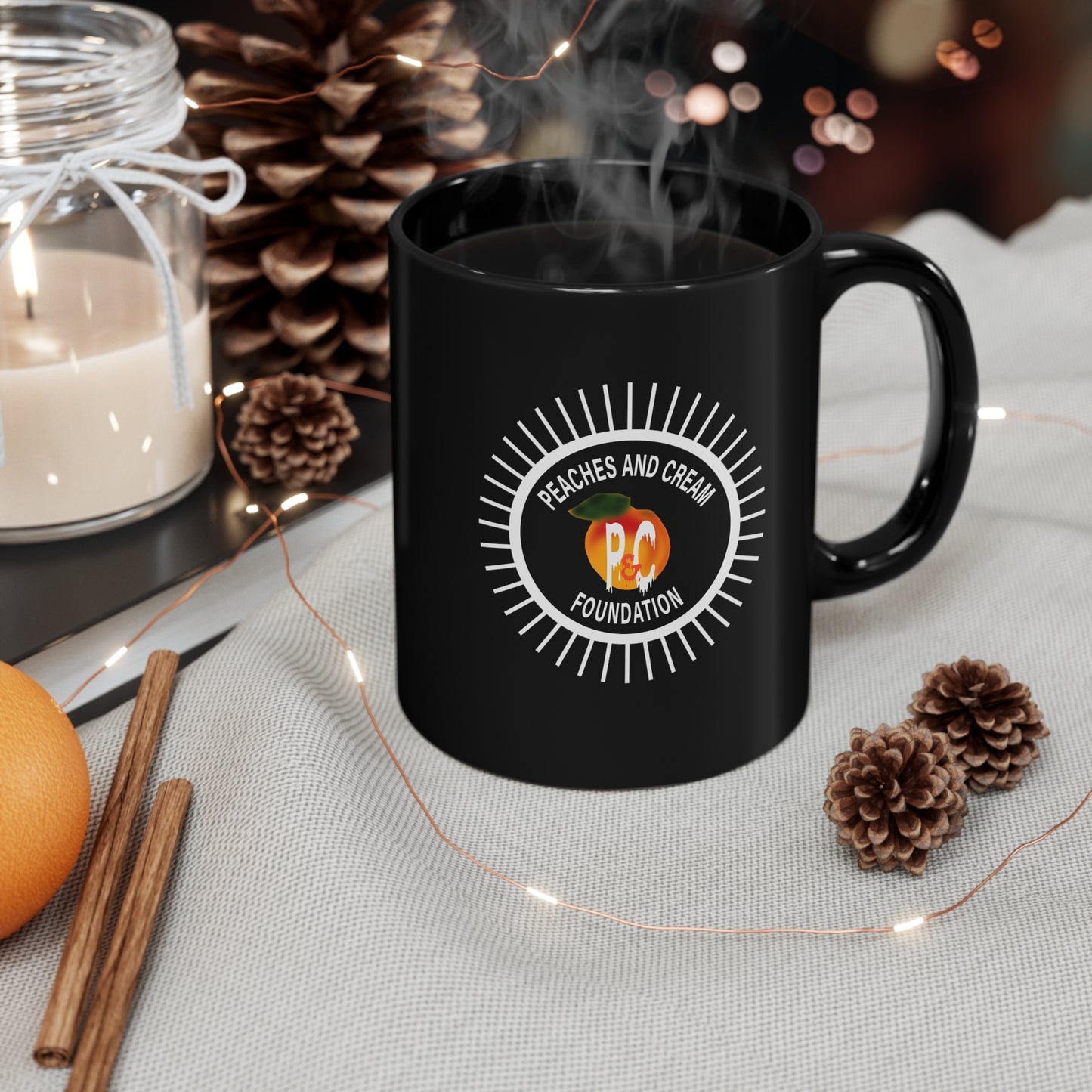 Peaches and Cream (PNCF) Designed 11oz Black Mug
