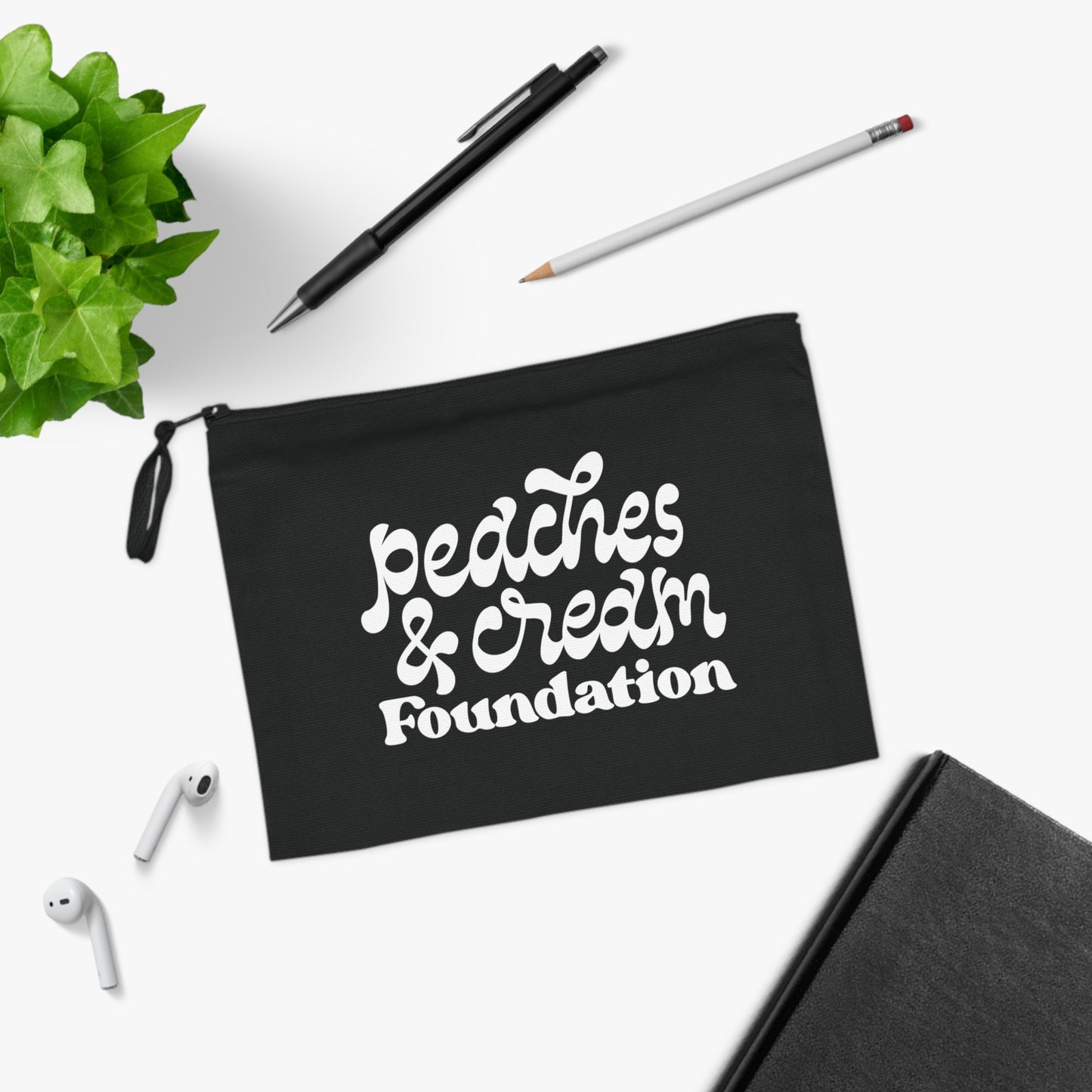 B&W Retro Peaches and Cream Pencil Case