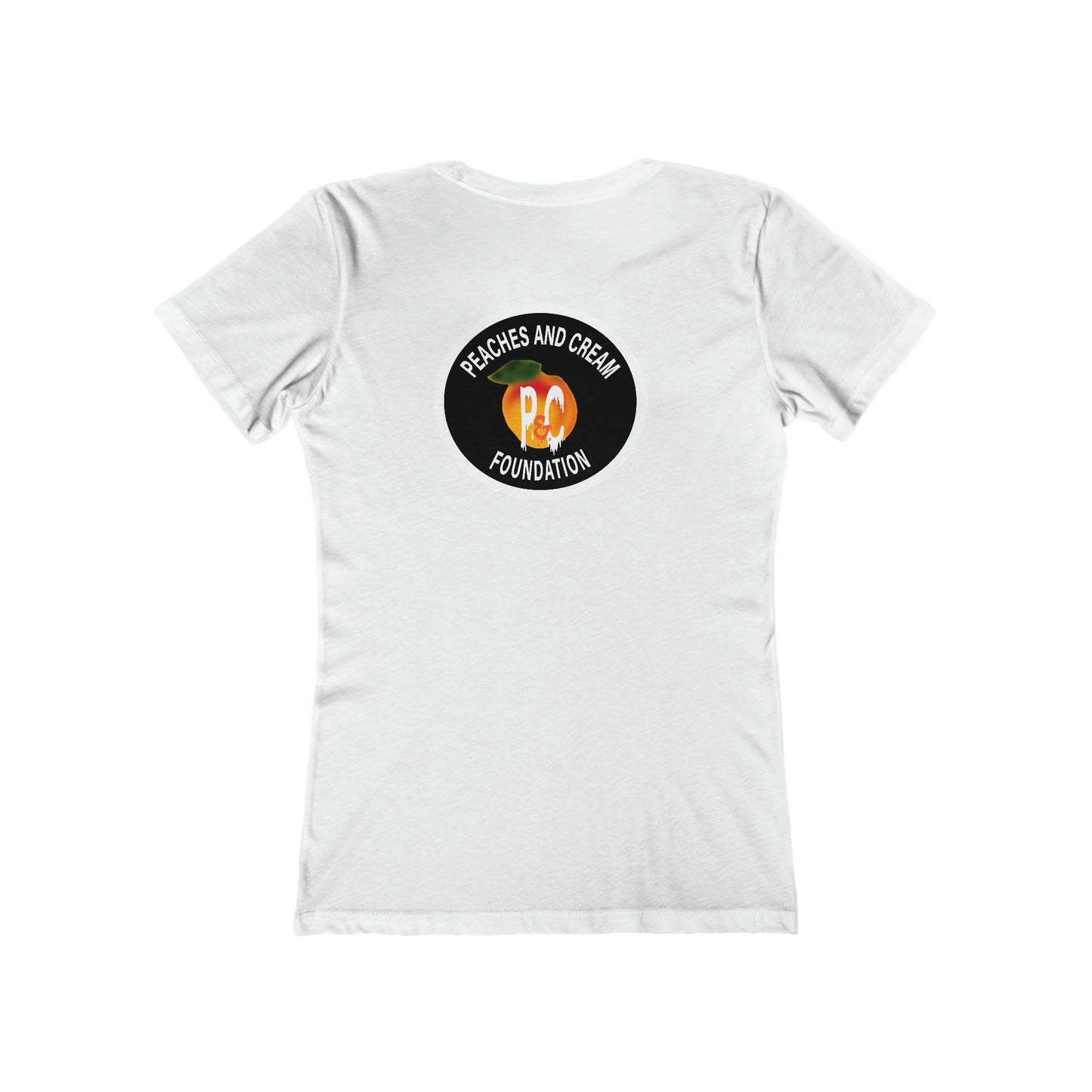 PNCF White Outline Logo Women's The Boyfriend Tee