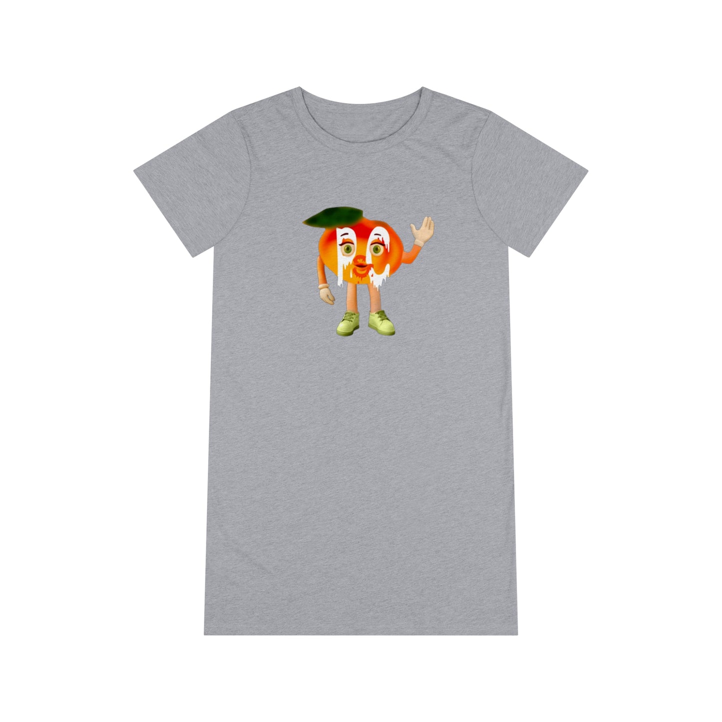Peaches Mascot Organic T-Shirt Dress