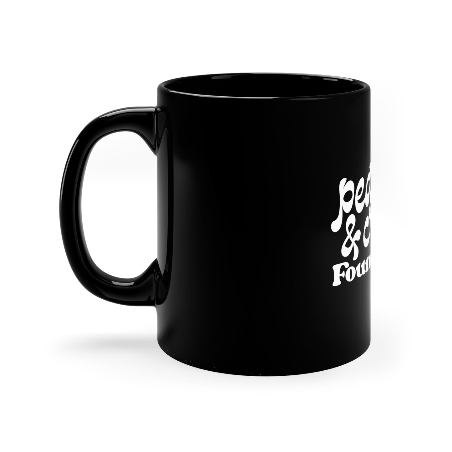 B&W Retro Peaches and Cream Mug