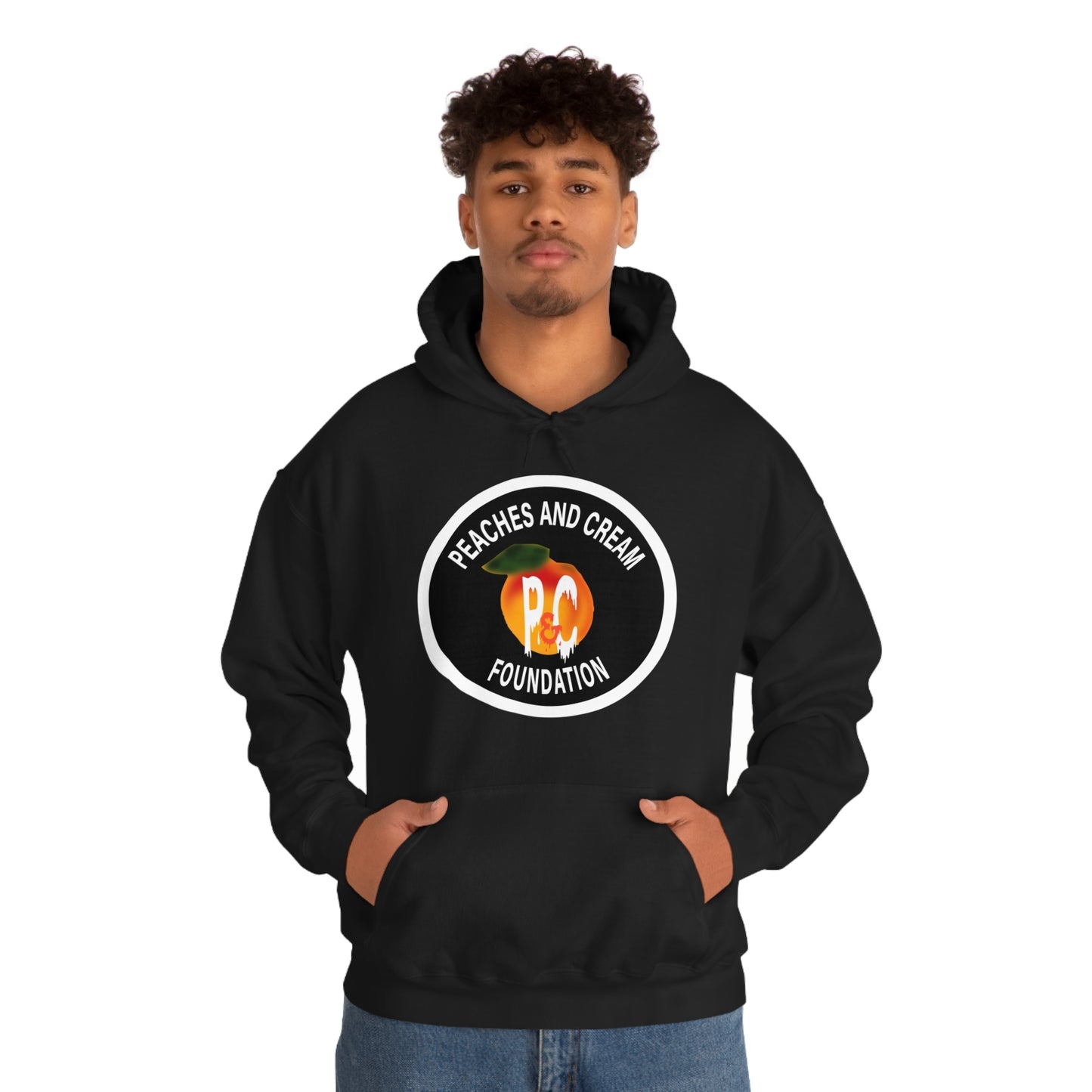 White Outline Logo Unisex Heavy Blend™ Hooded Sweatshirt