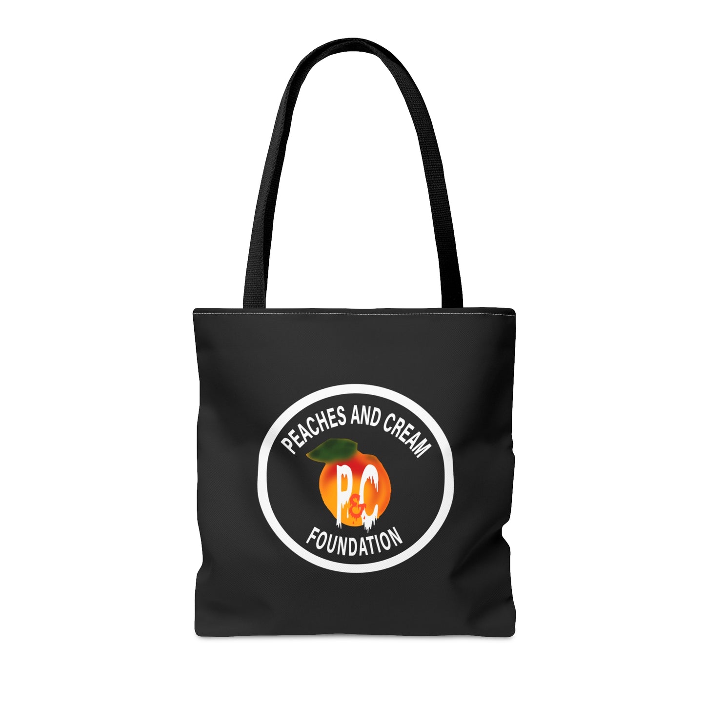 Peaches and Cream Foundation Logo AOP Tote Bag