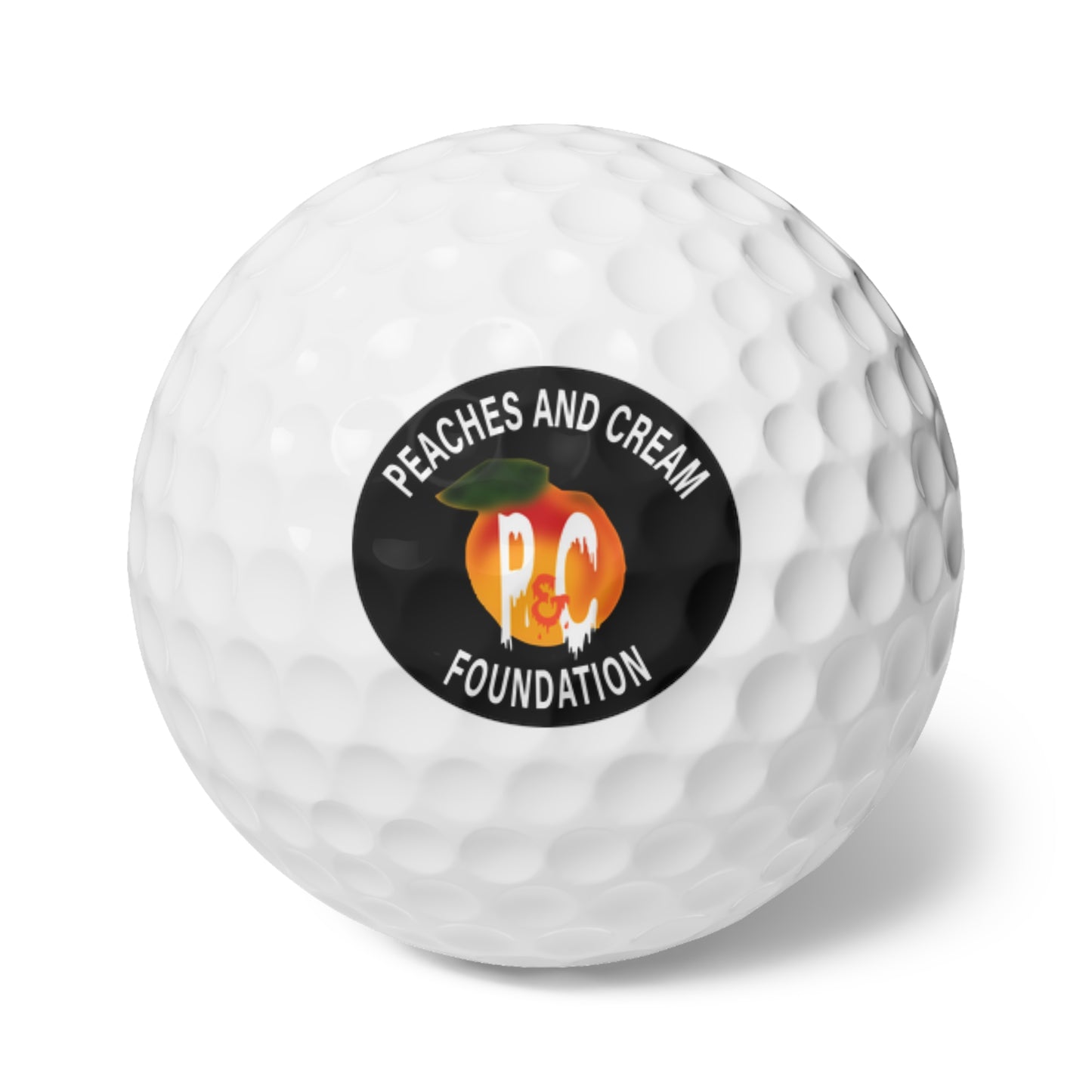 White Outline Logo Golf Balls, 6pcs