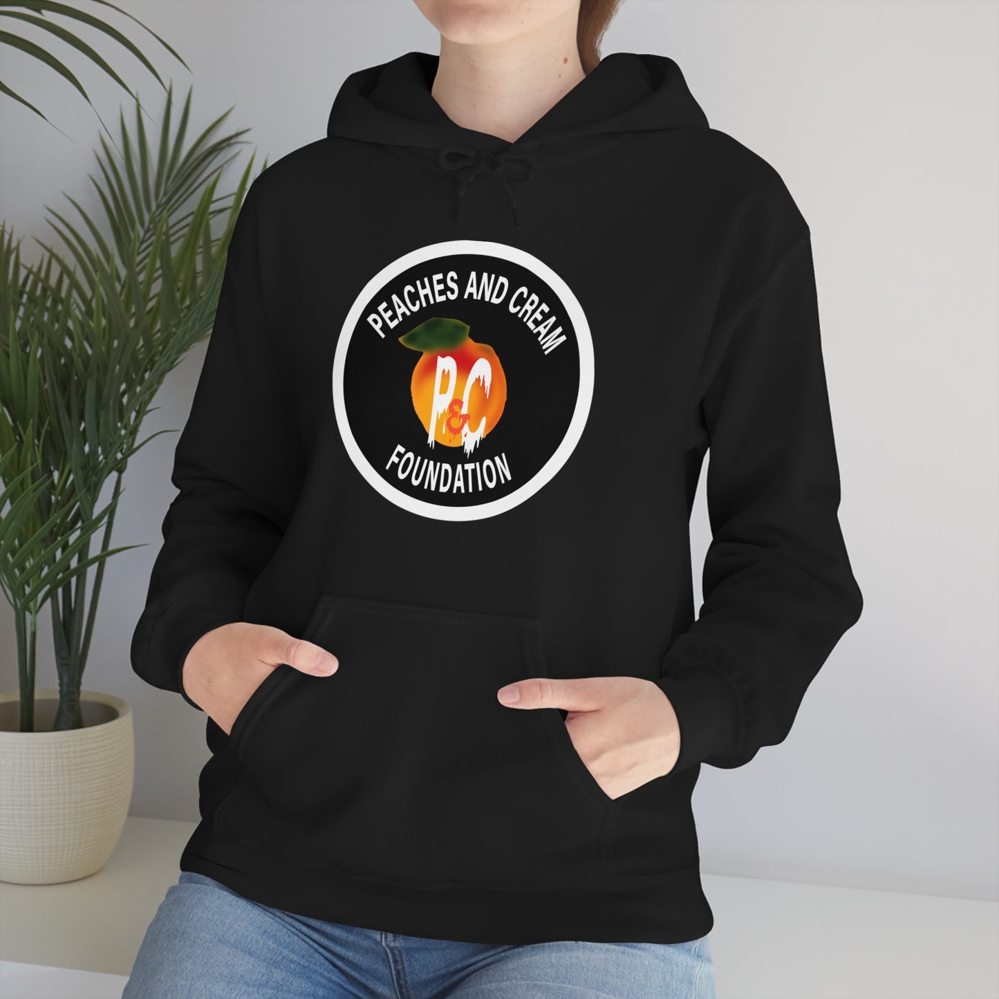 White Outline Logo Unisex Heavy Blend™ Hooded Sweatshirt