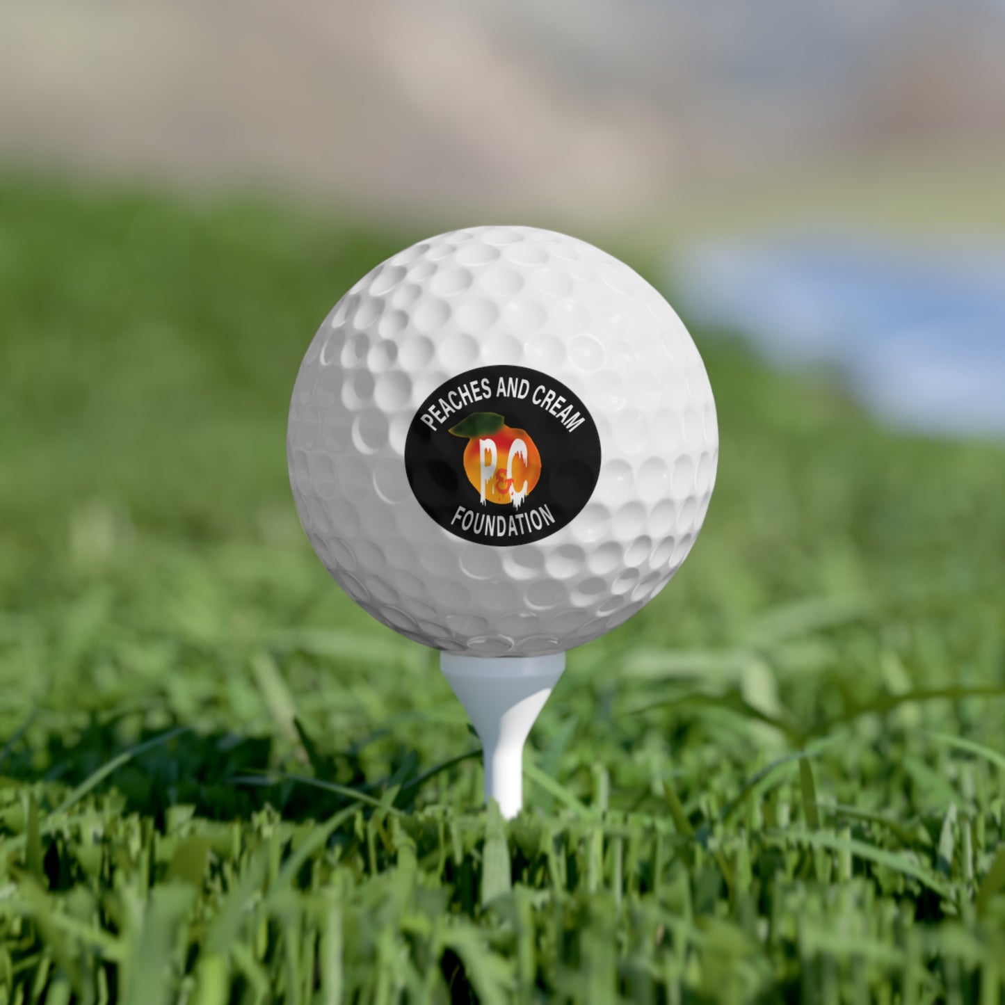 White Outline Logo Golf Balls, 6pcs