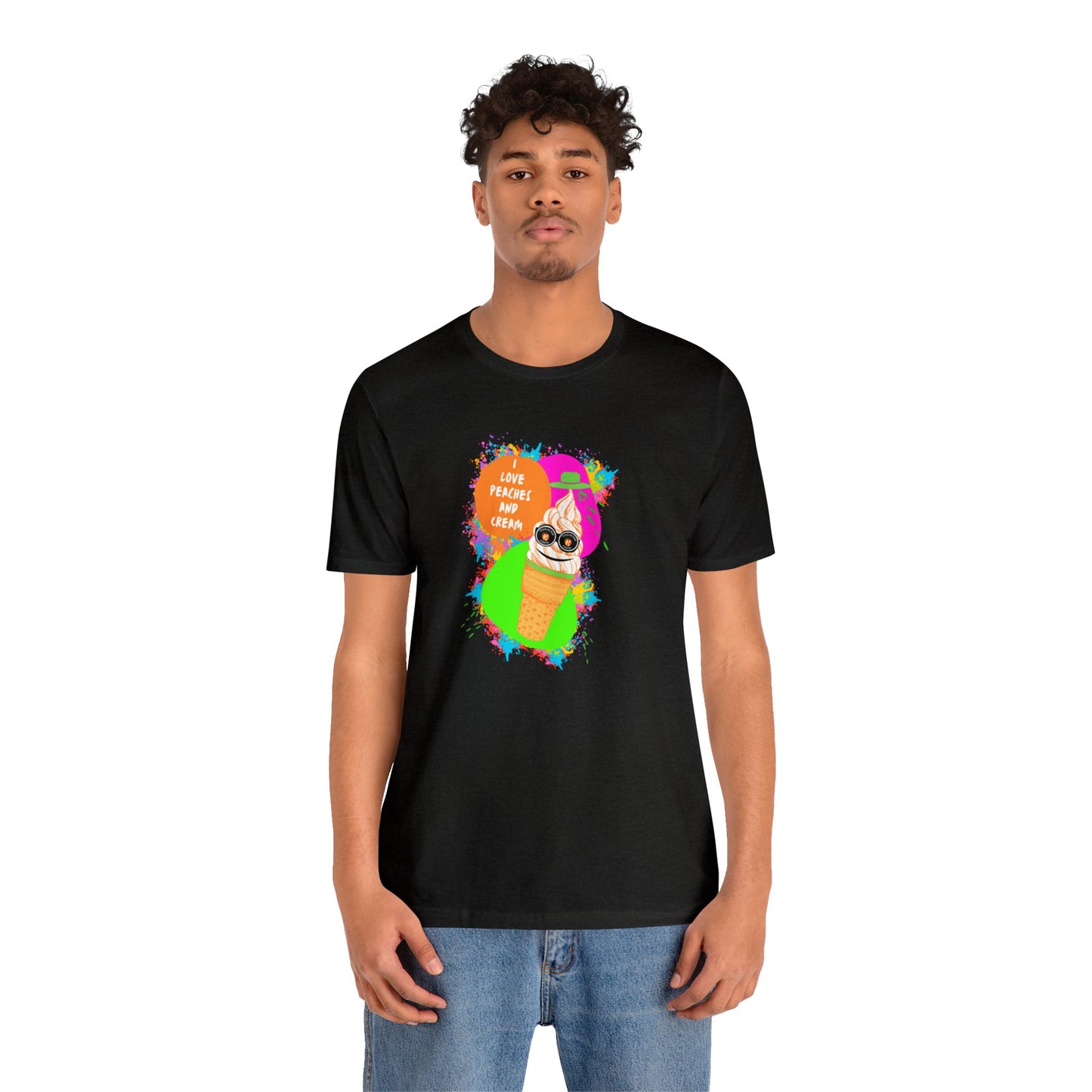 Peaches and Cream (Ice Cream) Unisex Jersey Short Sleeve Tee