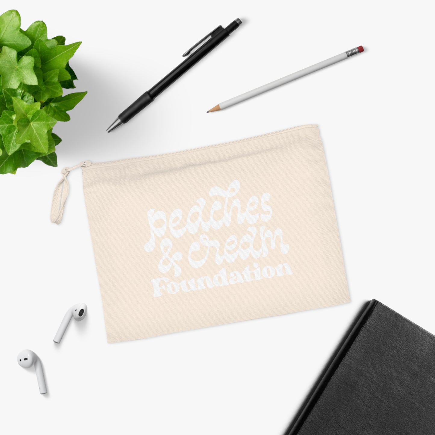 B&W Retro Peaches and Cream Pencil Case