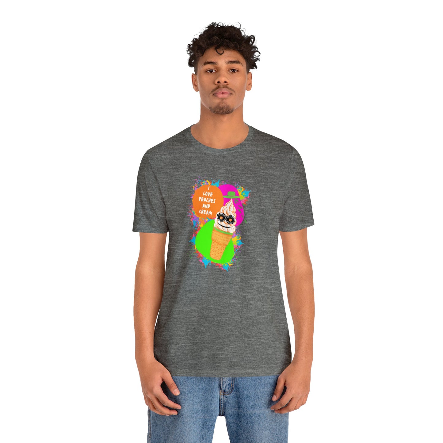 Peaches and Cream (Ice Cream) Unisex Jersey Short Sleeve Tee