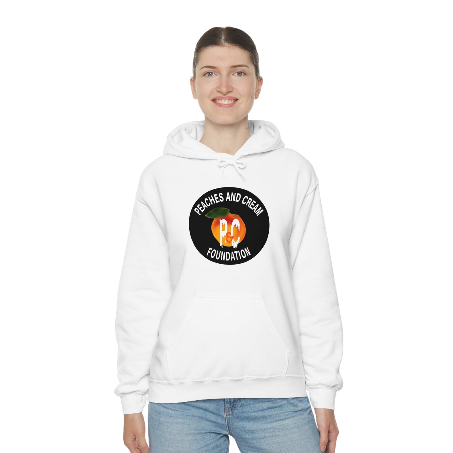 White Outline Logo Unisex Heavy Blend™ Hooded Sweatshirt