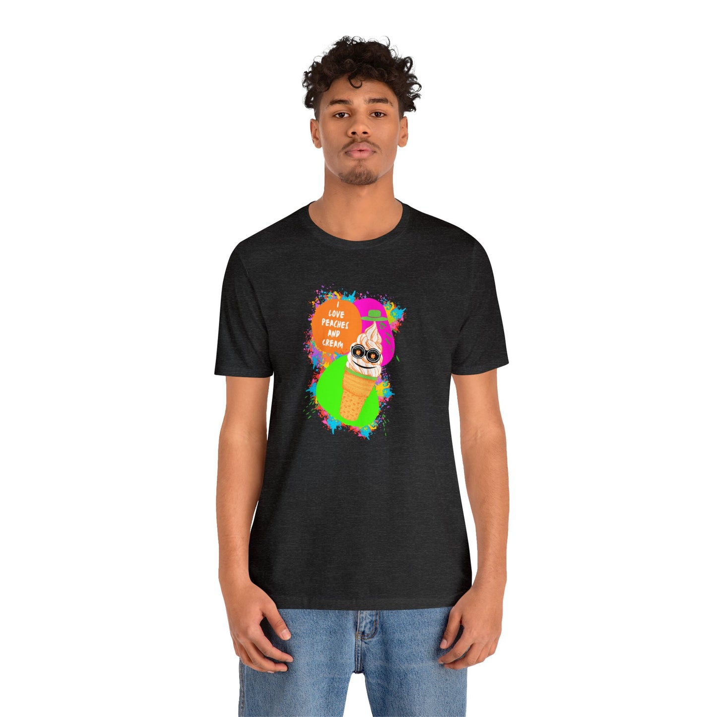 Peaches and Cream (Ice Cream) Unisex Jersey Short Sleeve Tee