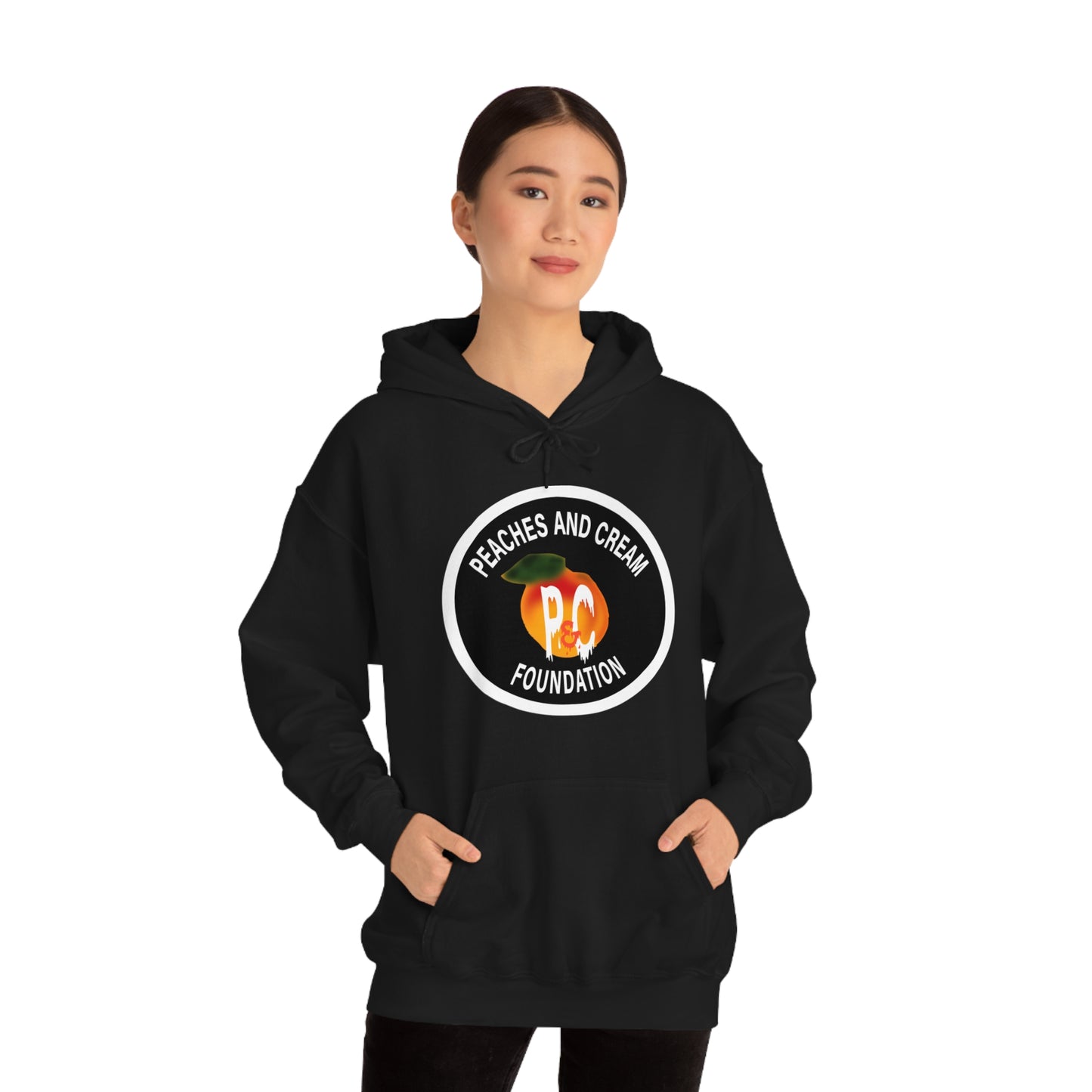 White Outline Logo Unisex Heavy Blend™ Hooded Sweatshirt