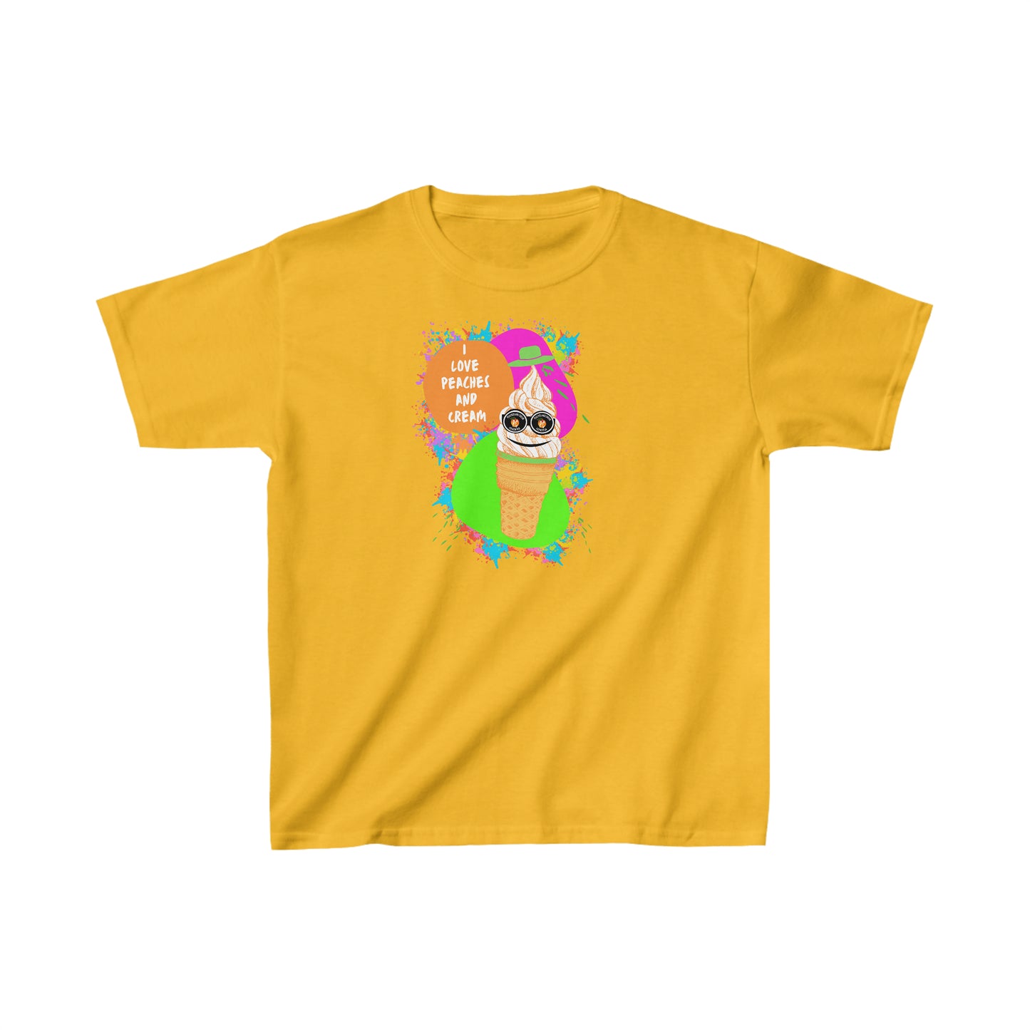Peaches and Cream Ice Cream Paint Kids Heavy Cotton™ Tee