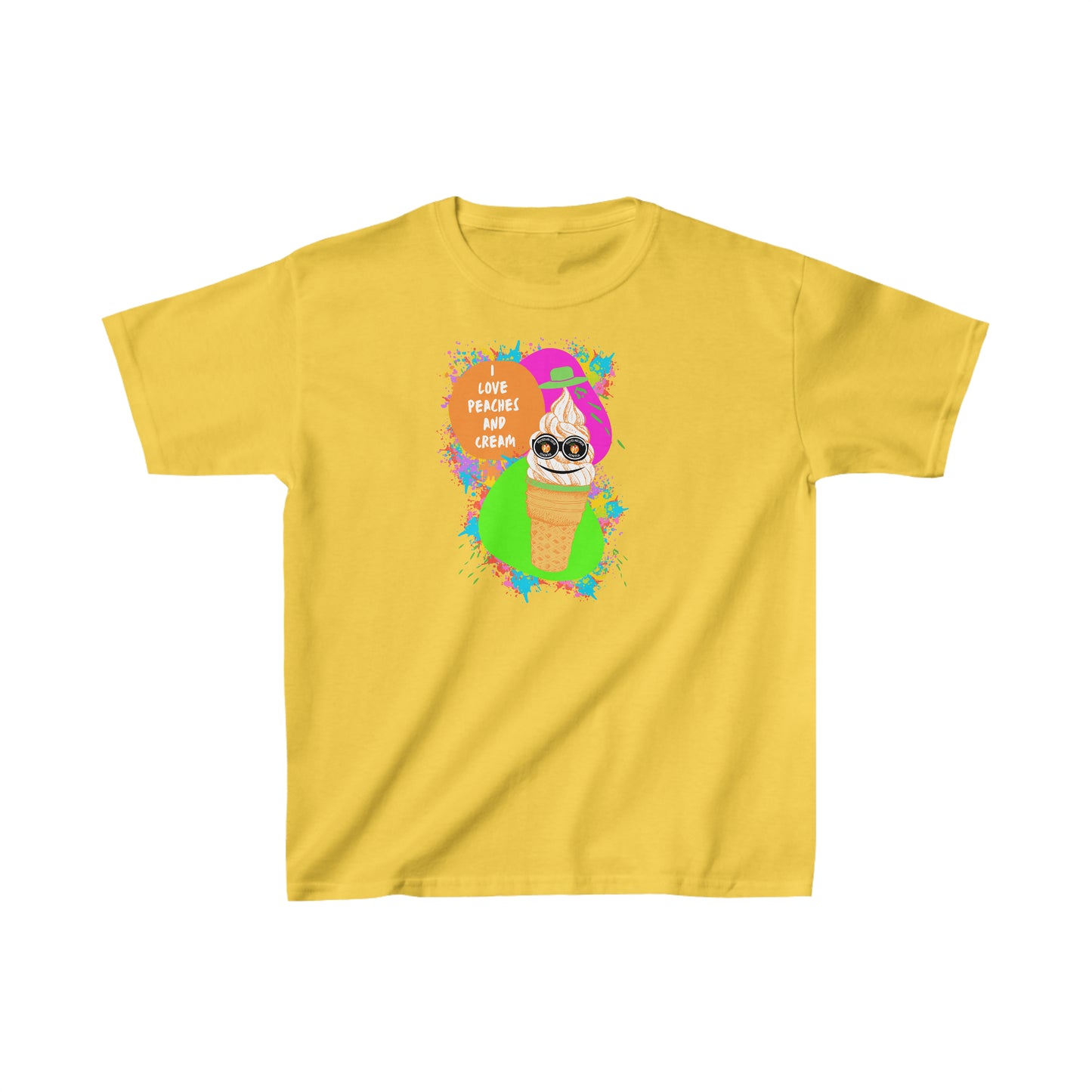 Peaches and Cream Ice Cream Paint Kids Heavy Cotton™ Tee