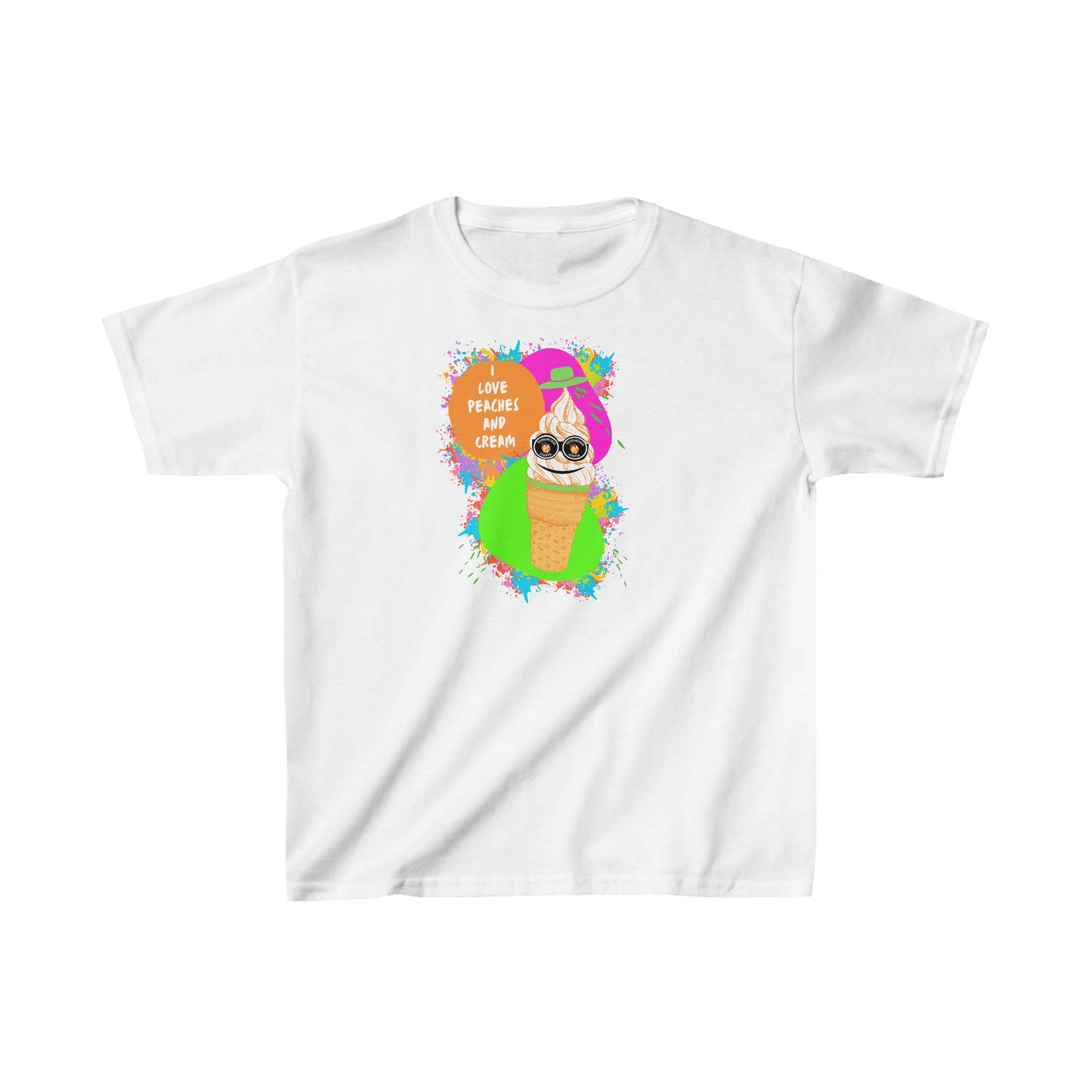 Peaches and Cream Ice Cream Paint Kids Heavy Cotton™ Tee