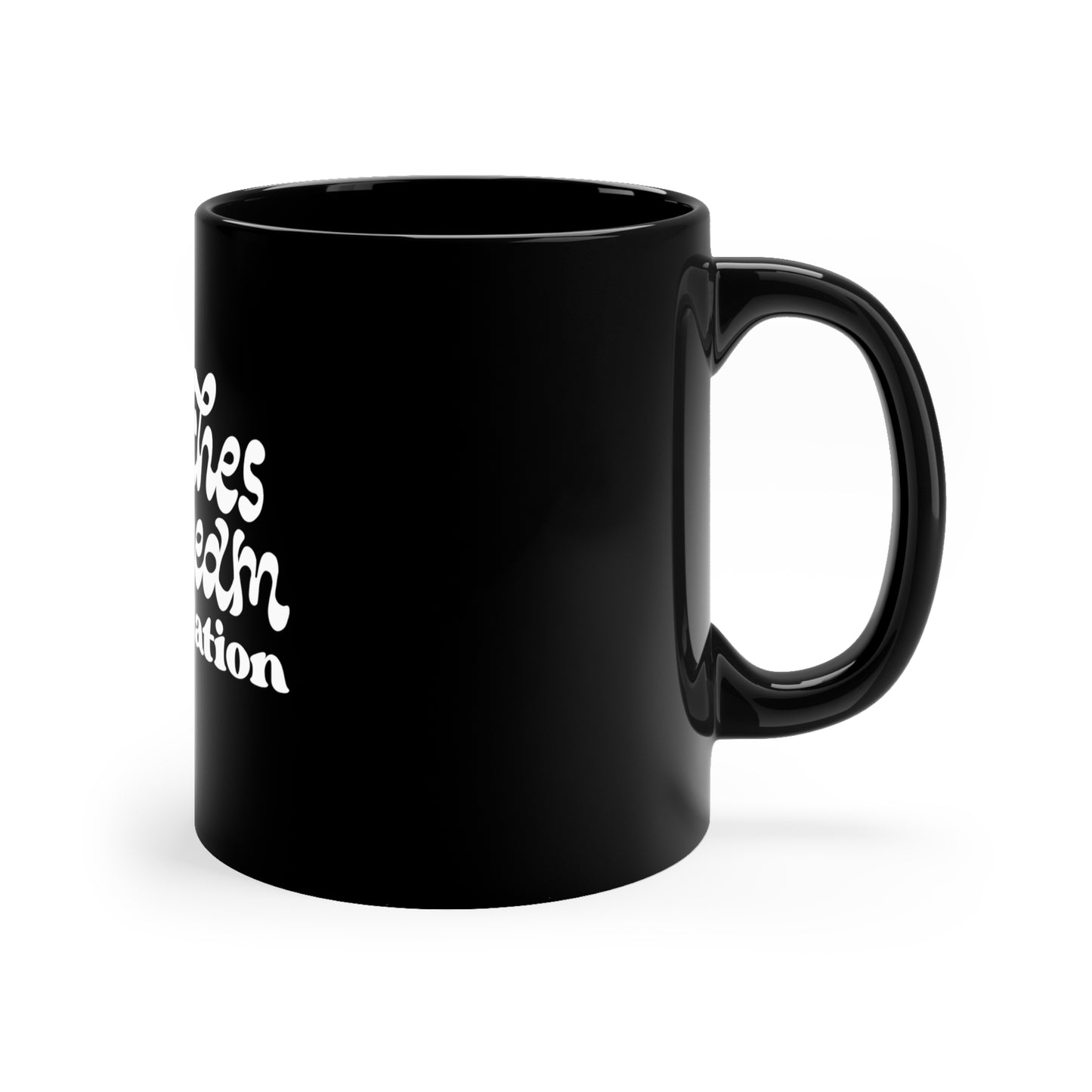 B&W Retro Peaches and Cream Mug