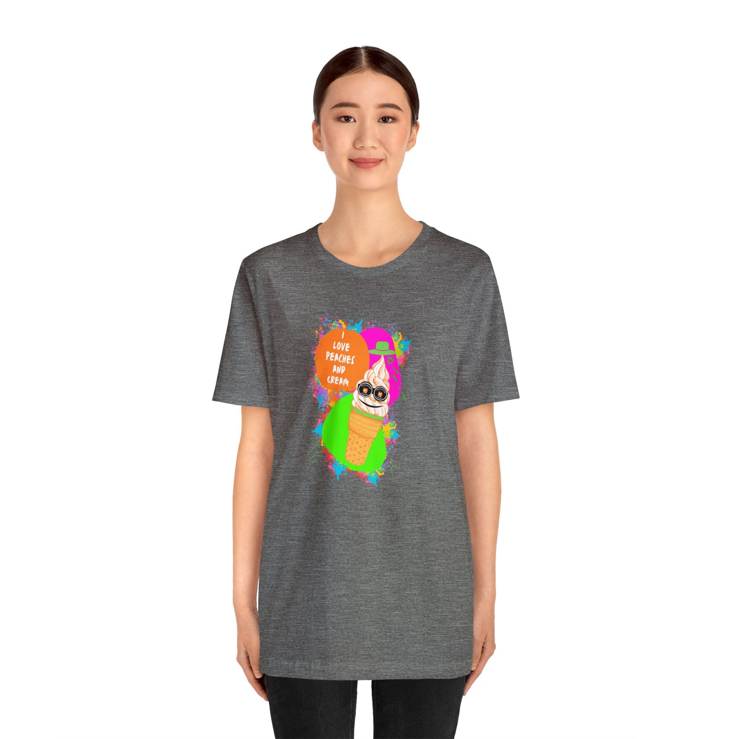 Peaches and Cream (Ice Cream) Unisex Jersey Short Sleeve Tee