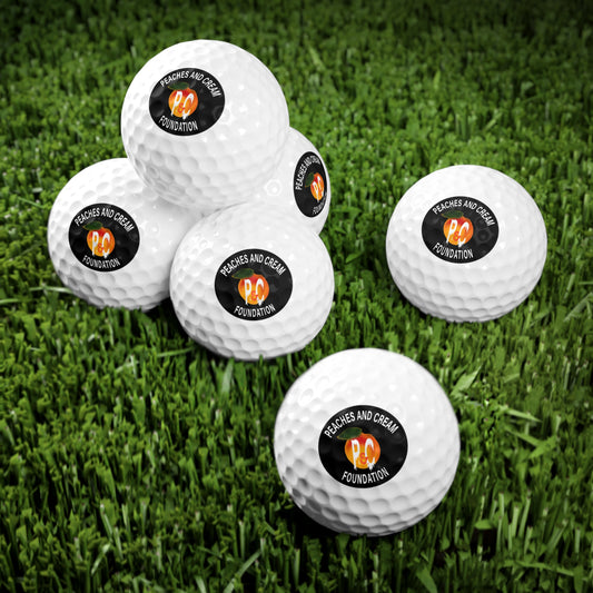 White Outline Logo Golf Balls, 6pcs