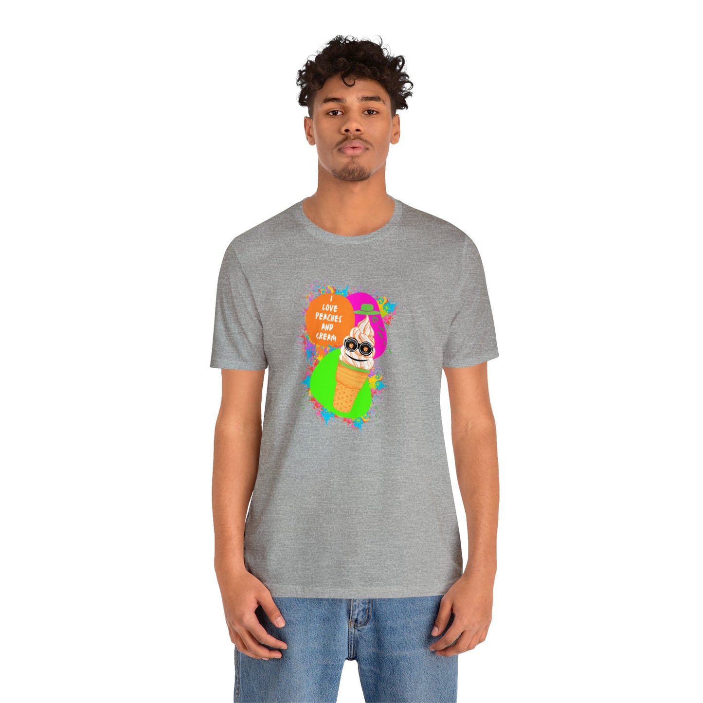 Peaches and Cream (Ice Cream) Unisex Jersey Short Sleeve Tee