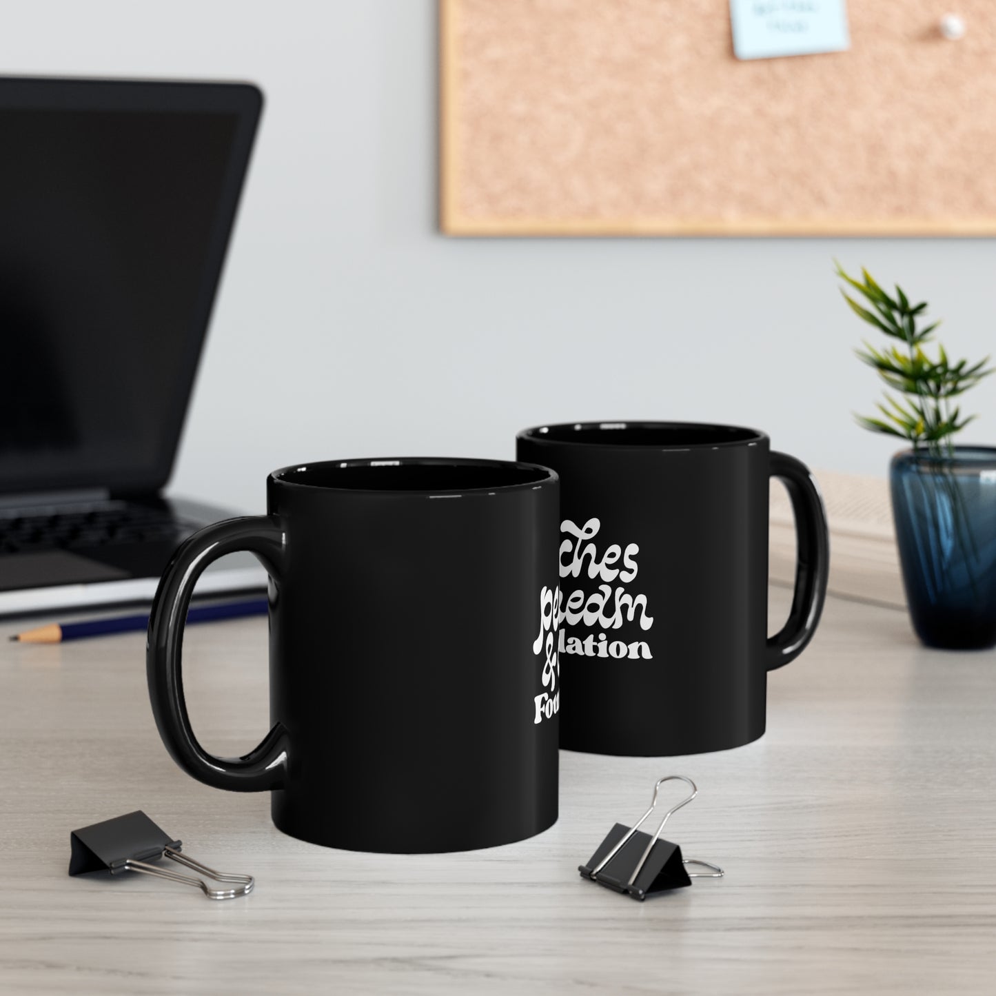 B&W Retro Peaches and Cream Mug