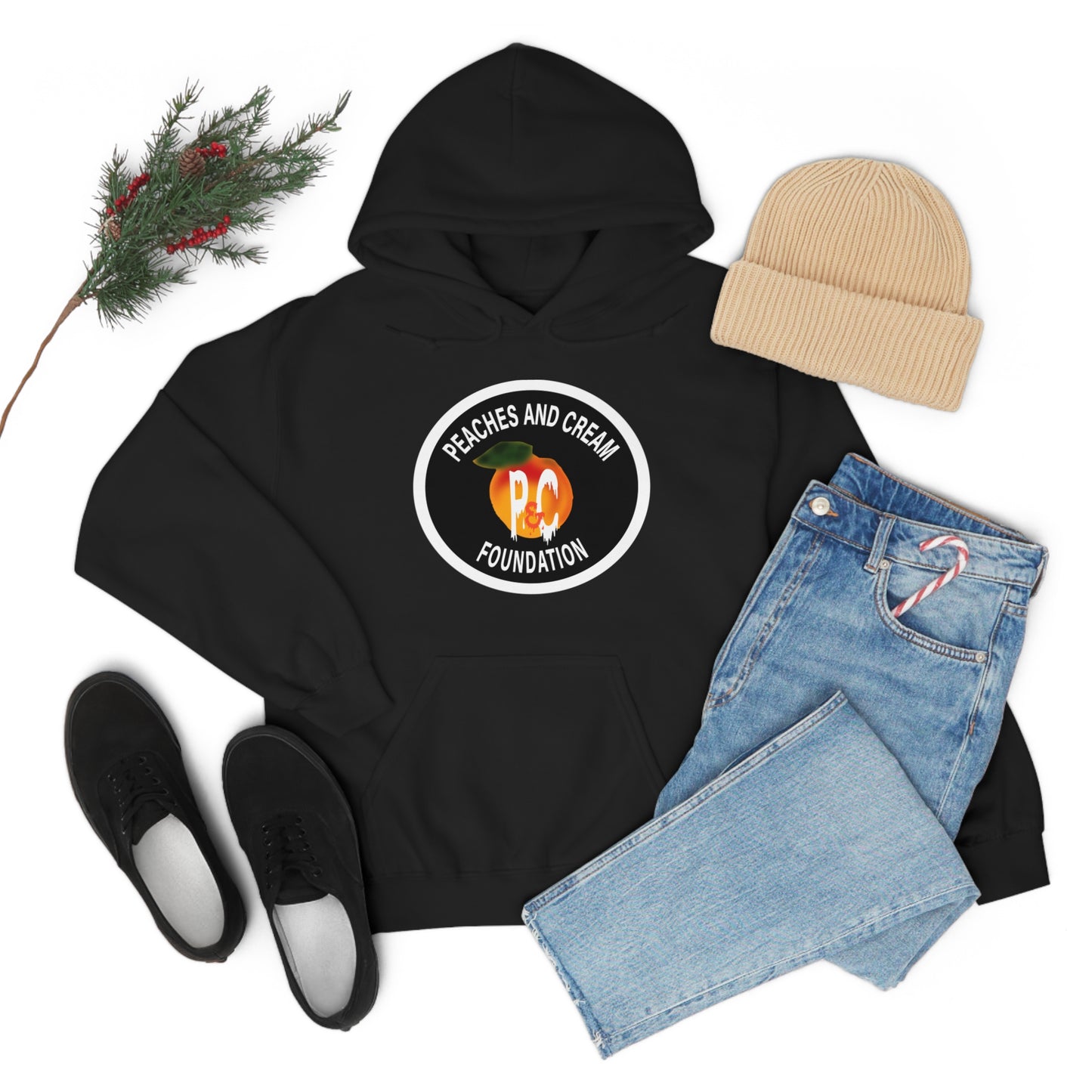 White Outline Logo Unisex Heavy Blend™ Hooded Sweatshirt