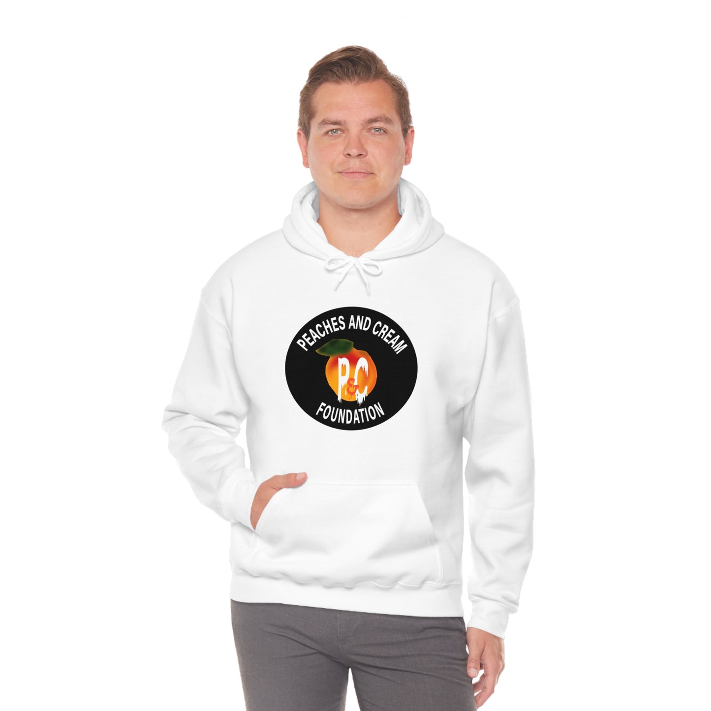 White Outline Logo Unisex Heavy Blend™ Hooded Sweatshirt
