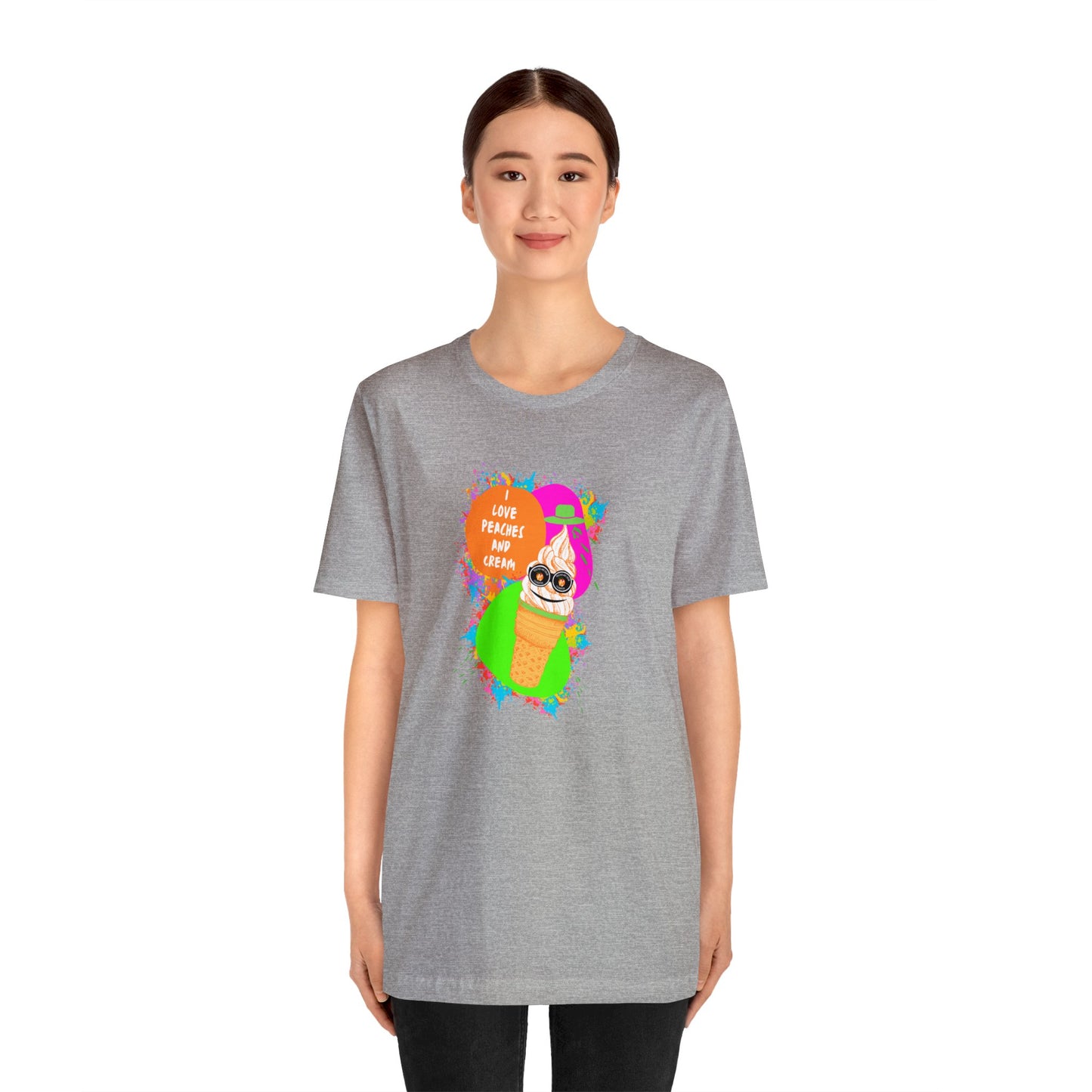Peaches and Cream (Ice Cream) Unisex Jersey Short Sleeve Tee