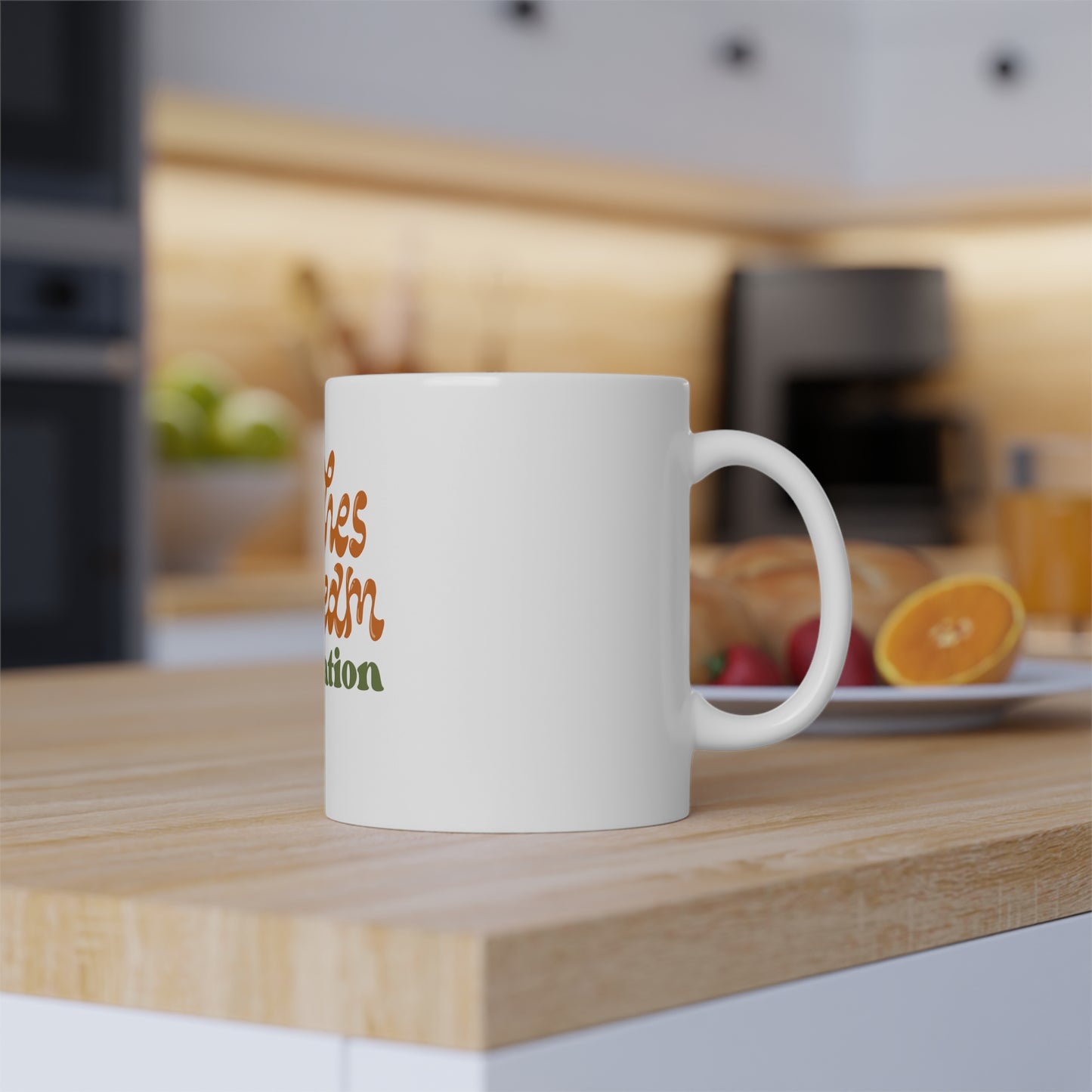 Retro Peaches and Cream Mug