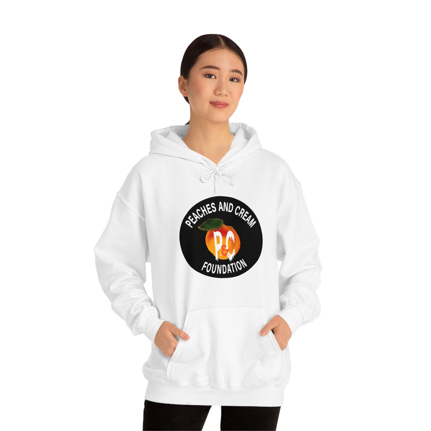 White Outline Logo Unisex Heavy Blend™ Hooded Sweatshirt