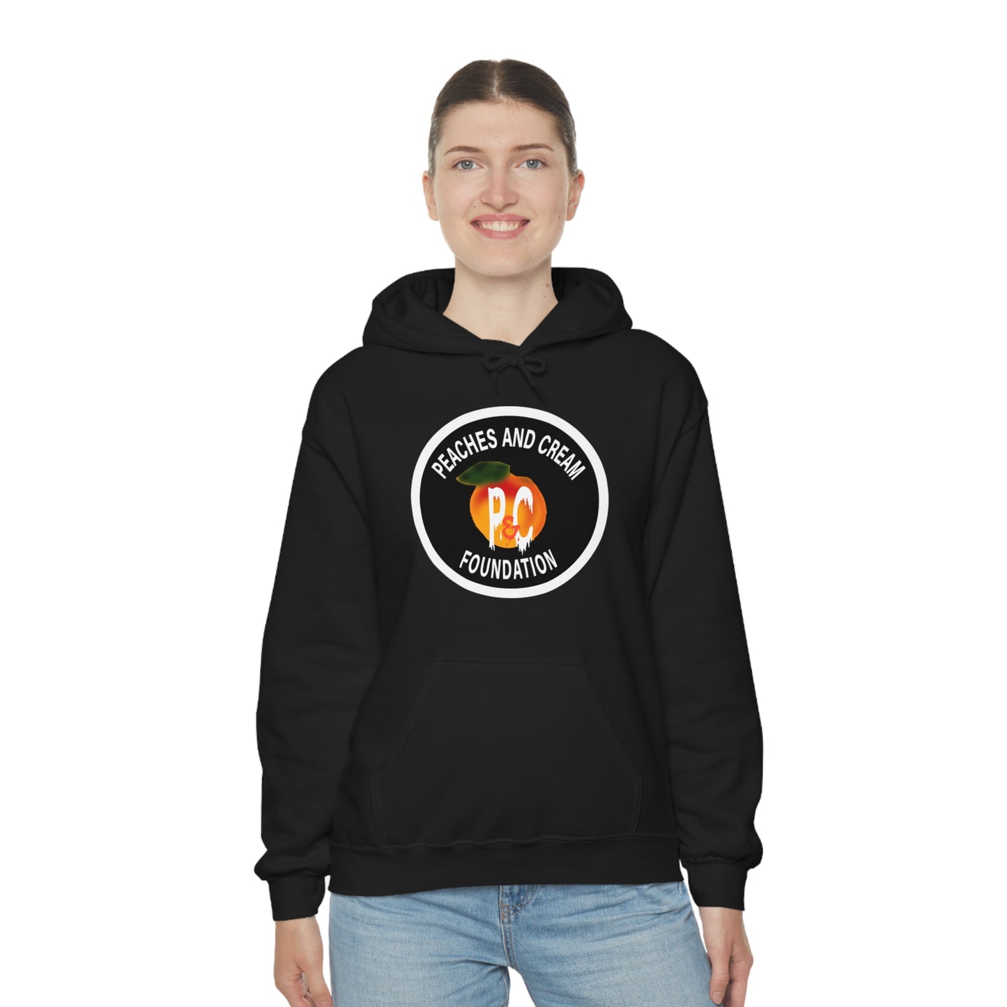 White Outline Logo Unisex Heavy Blend™ Hooded Sweatshirt
