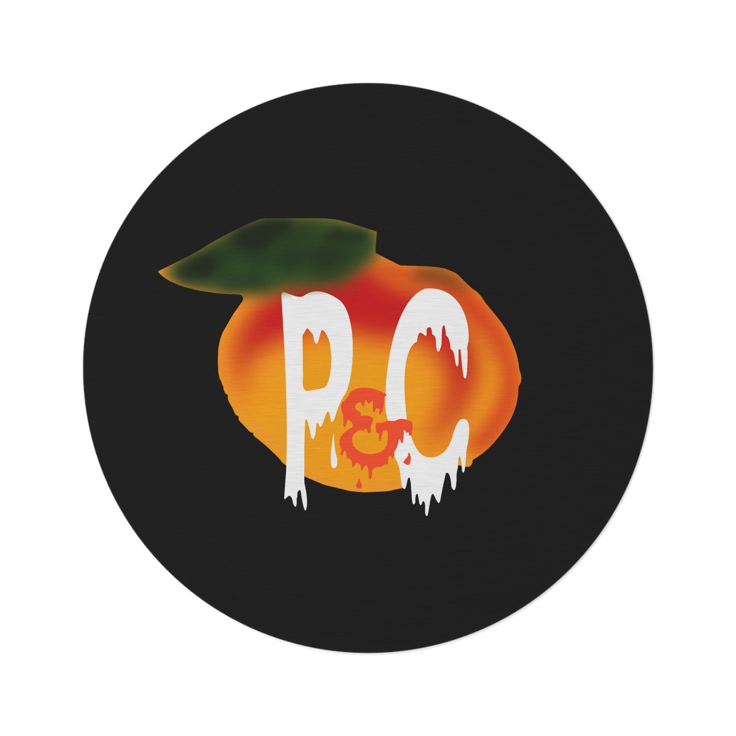 P&C Logo Peaches and Cream Round Rug
