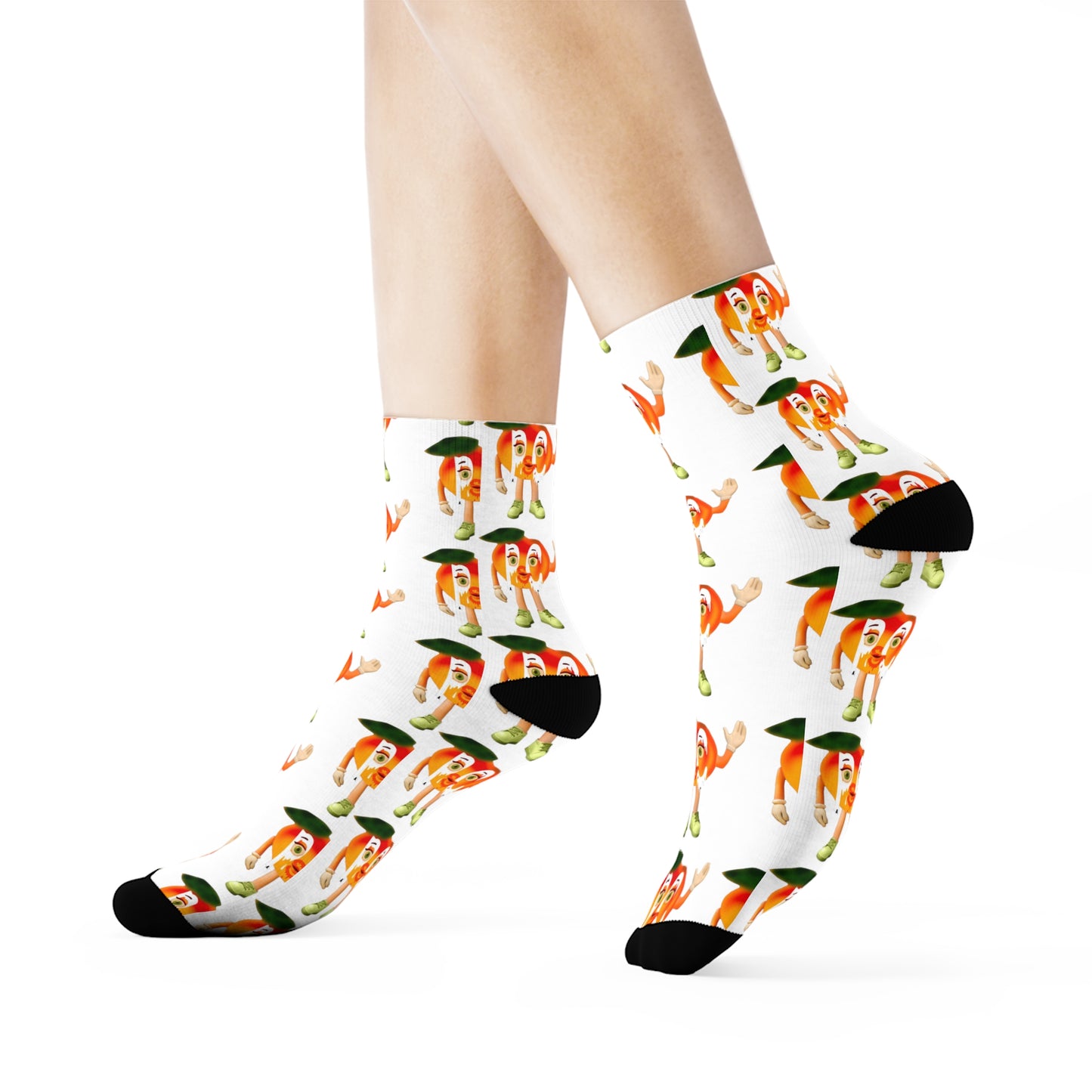Peaches Mascot Crew Socks