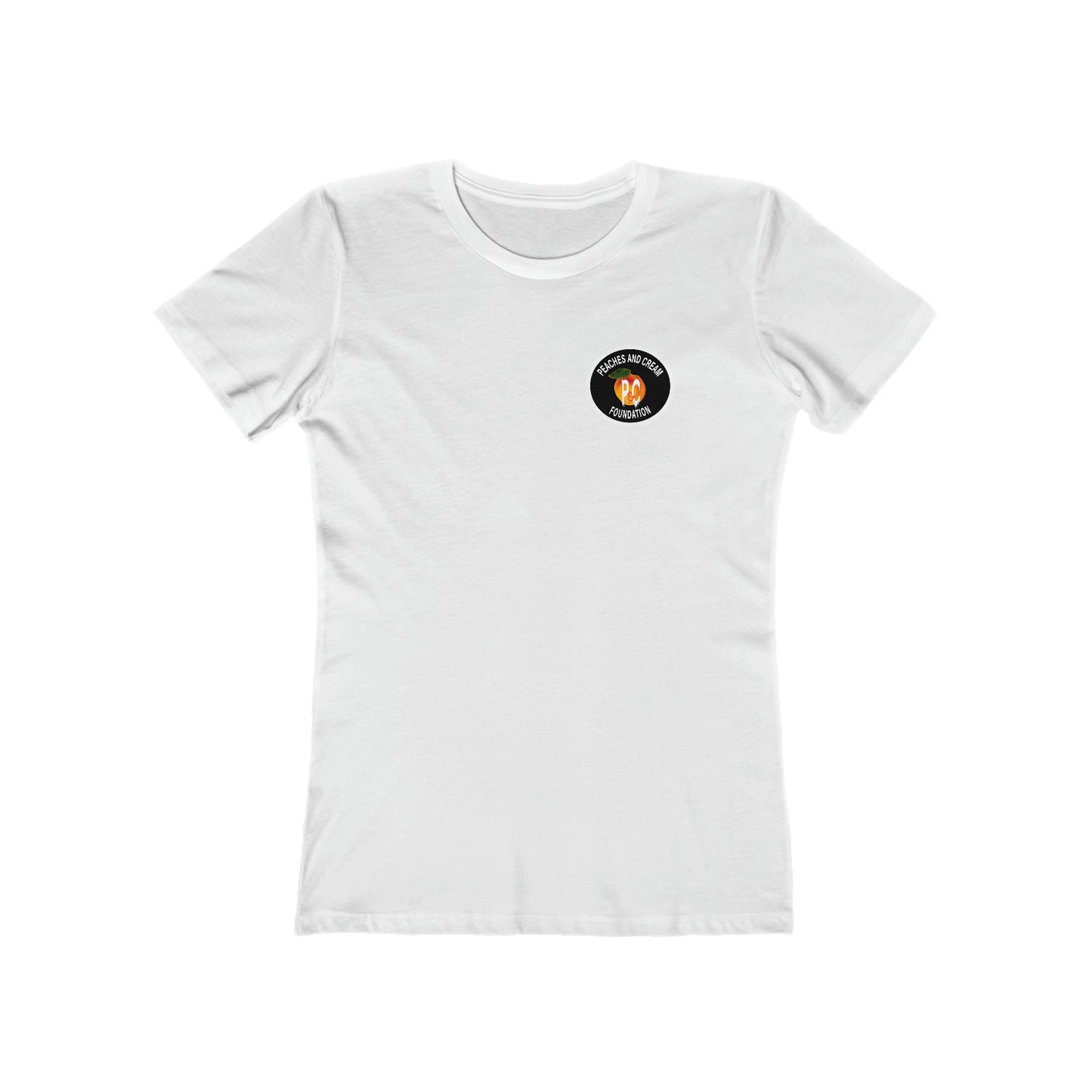 PNCF White Outline Logo Women's The Boyfriend Tee