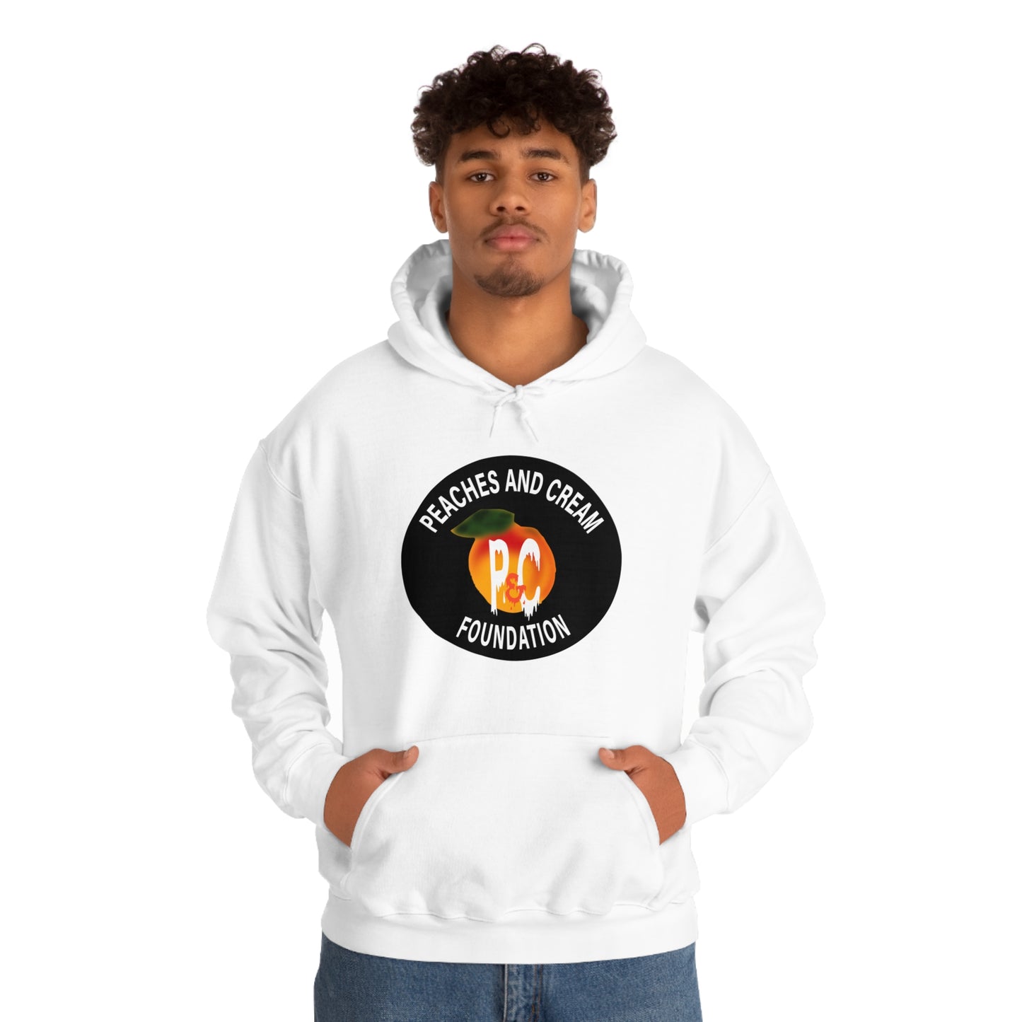 White Outline Logo Unisex Heavy Blend™ Hooded Sweatshirt
